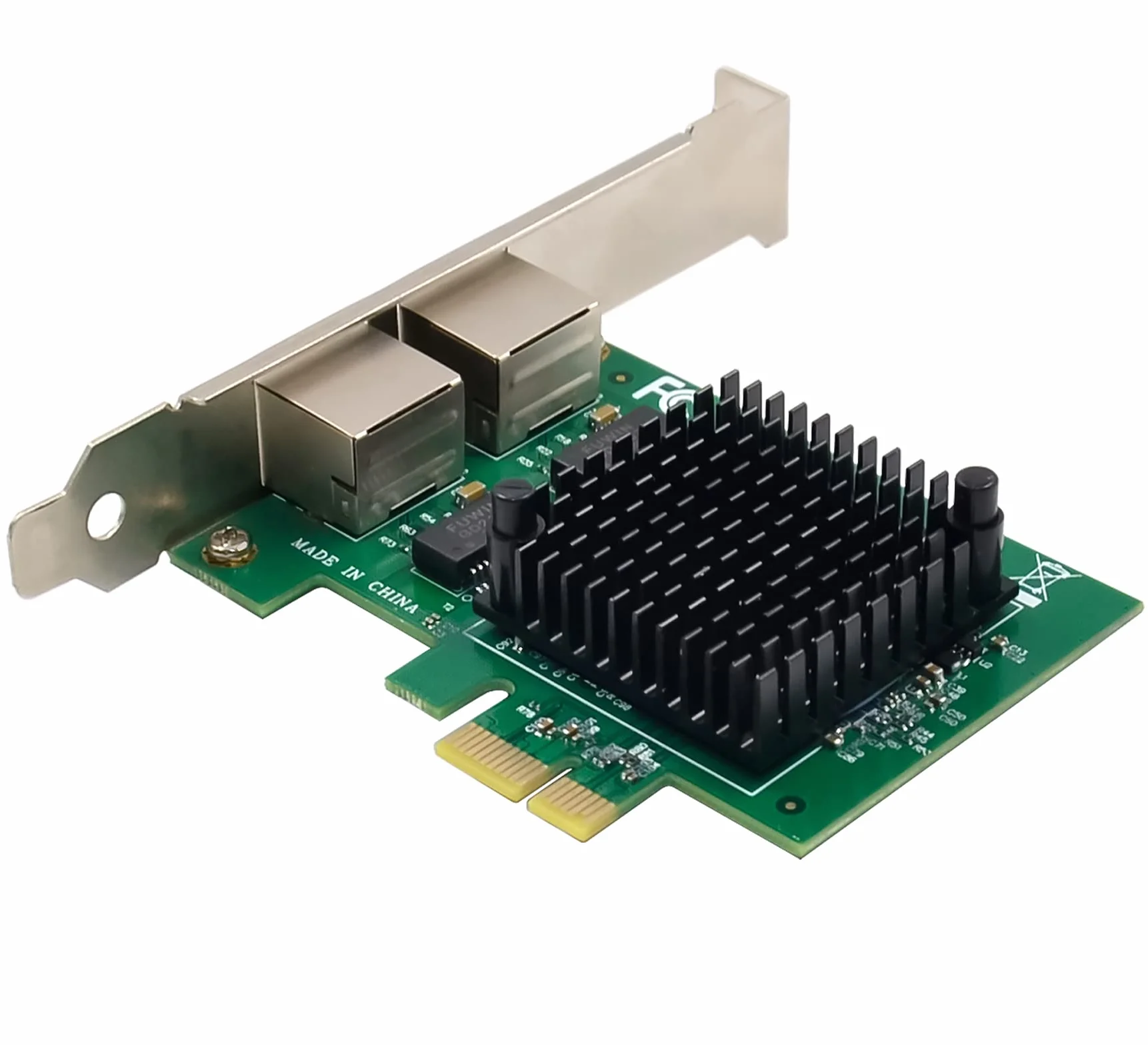 Dual PCIe 3.1 2.5GBase-T adapter sieciowy z Intel I225-V 2500/1000/100 Mbps PCI Express Gigabit Ethernet karta NIC RJ45 kontroler LAN do systemu Windows 10/11 z uchwytem niskoprofilowym, DUAL I225