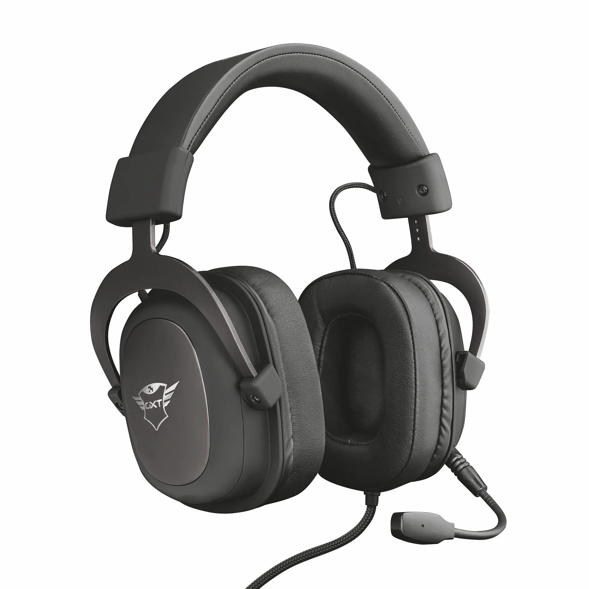 Trust Gaming Headset GXT 414 mit Mikrofon für PS4, PS5, PC, Nintendo Switch, Xbox Series X, Xbox One - Zamak Kabelgebundene Gaming-Kopfhörer mit Einstellbarer Kopfbügel - Schwarz