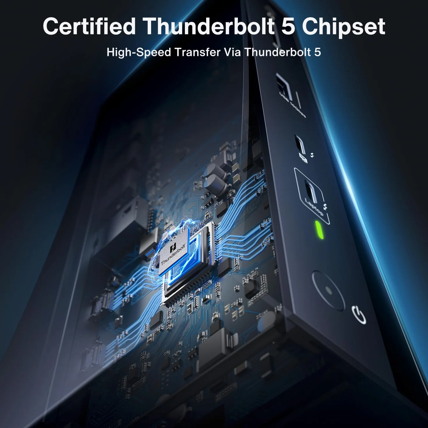 iVANKY Certyfikowana przez Intel pionowa stacja dokująca Thunderbolt 5 Dock, FusionDock Pro 3 Docking Station z podwójnym 6K@60Hz dla MacBook M/Pro/Max, Dual 8K@60Hz dla Windows TB5, 180W, 120 Gbit/s