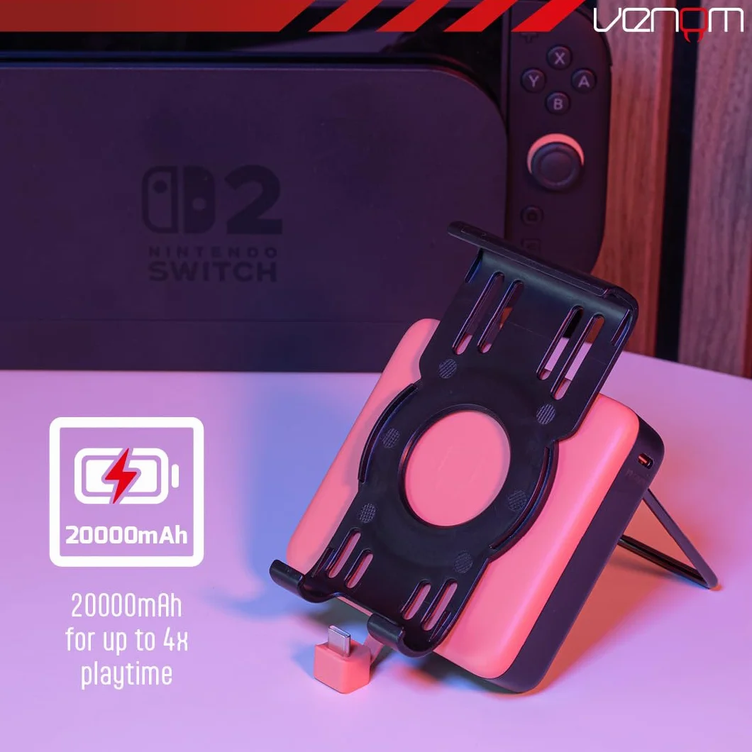 Venom Nintendo Switch 2 Power Bank 20000mAh z Podstawką i Wyświetlaczem LED