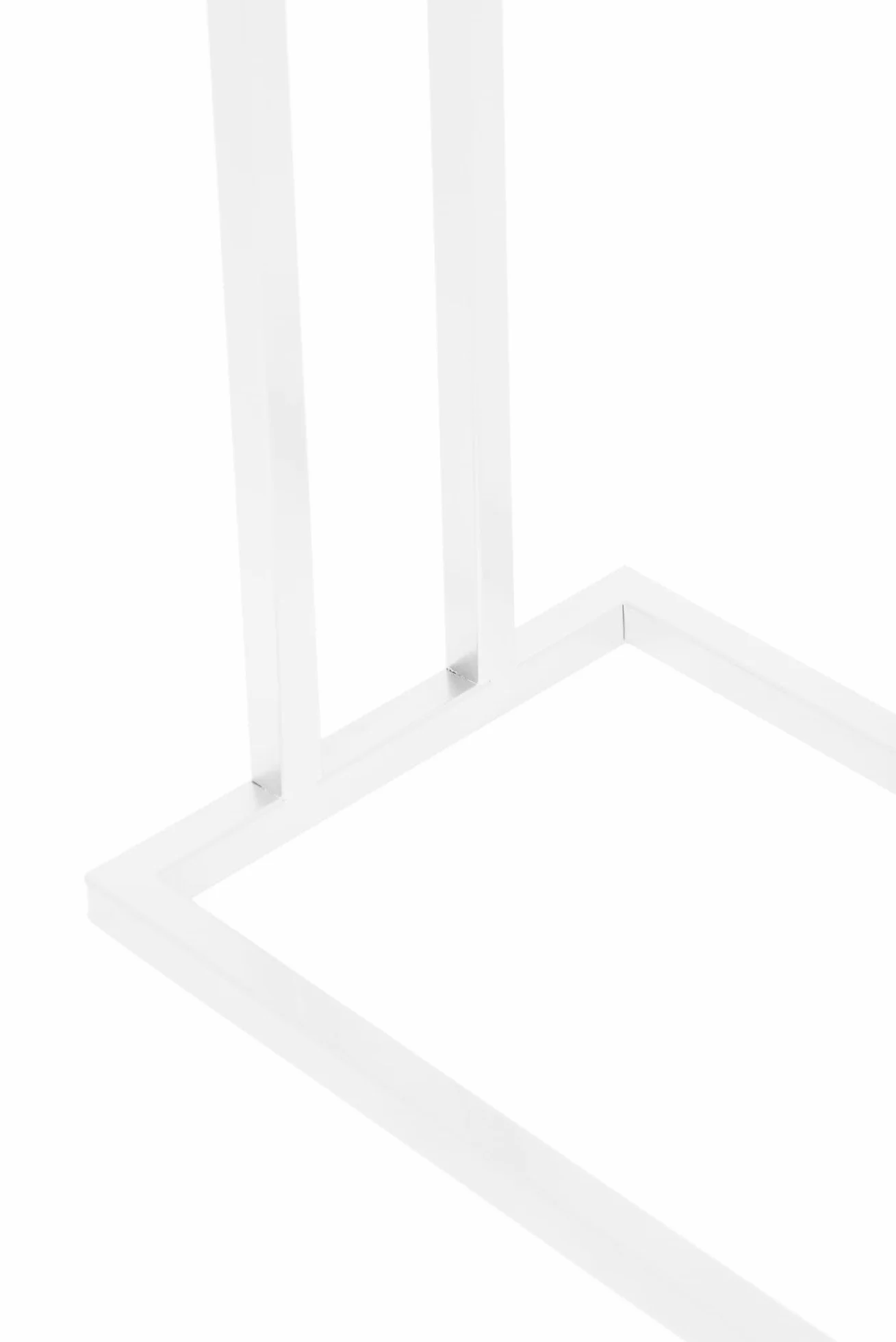 Wolnostojący Wieszak na Ręczniki - szer. x gł. x wys. 45x21x86cm - Wykonany z Metalu, z Podkładkami Antypoślizgowymi, Stabilny, Produkt UE, bez Montażu - VIVO - 2 pręty - Biały