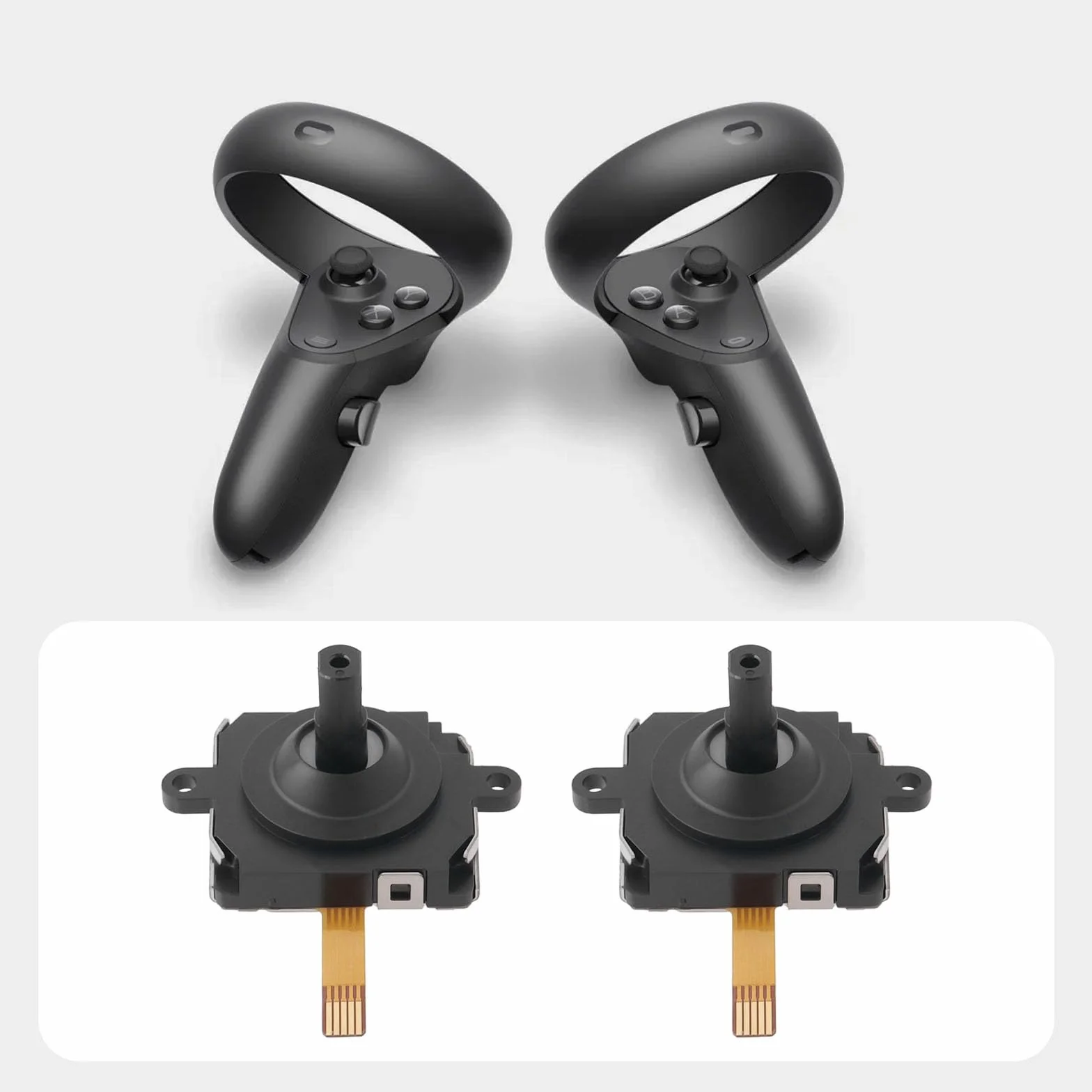 2 szt. analogowy kciuk joystick części zamienne kontroler części kciuka narzędzie do naprawy kciuka kompatybilne z Oculus Meta Quest 2