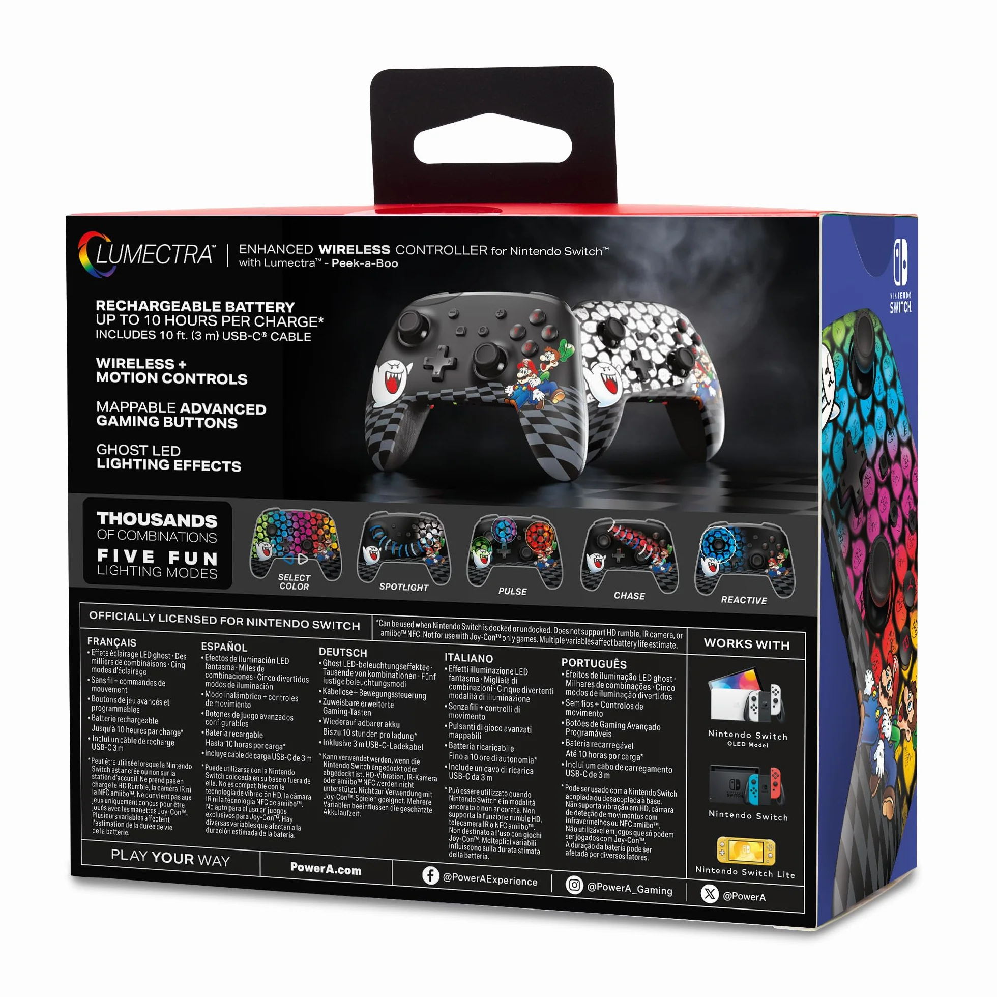 PowerA Enhanced Wireless Controller for Nintendo Switch Lumectra Peek-A-Boo