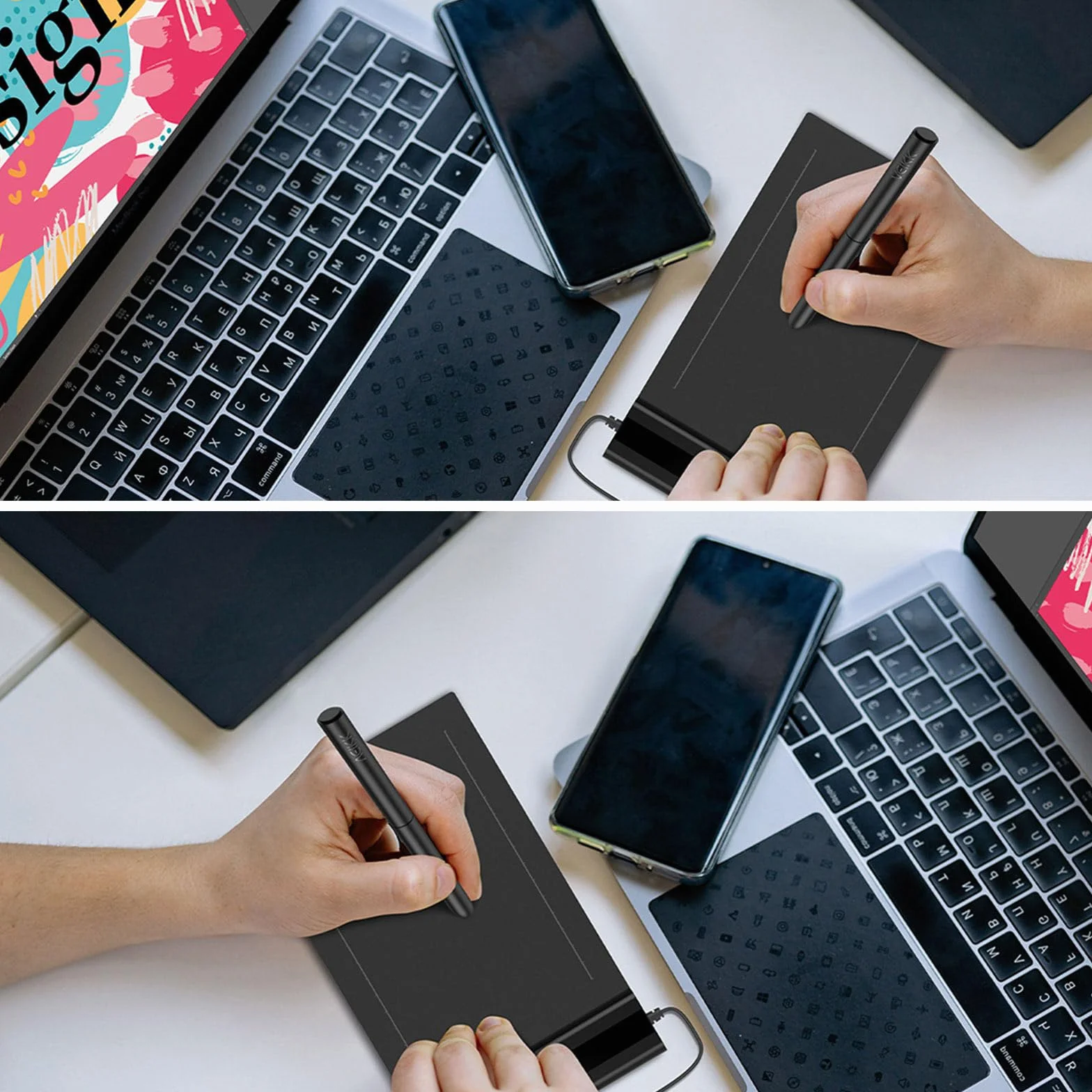 OSU tablet VEIKK S640 ultracienki 15 x 10 cm tablet do rysowania grafiki z piórem bez baterii 8192 poziomów nacisku