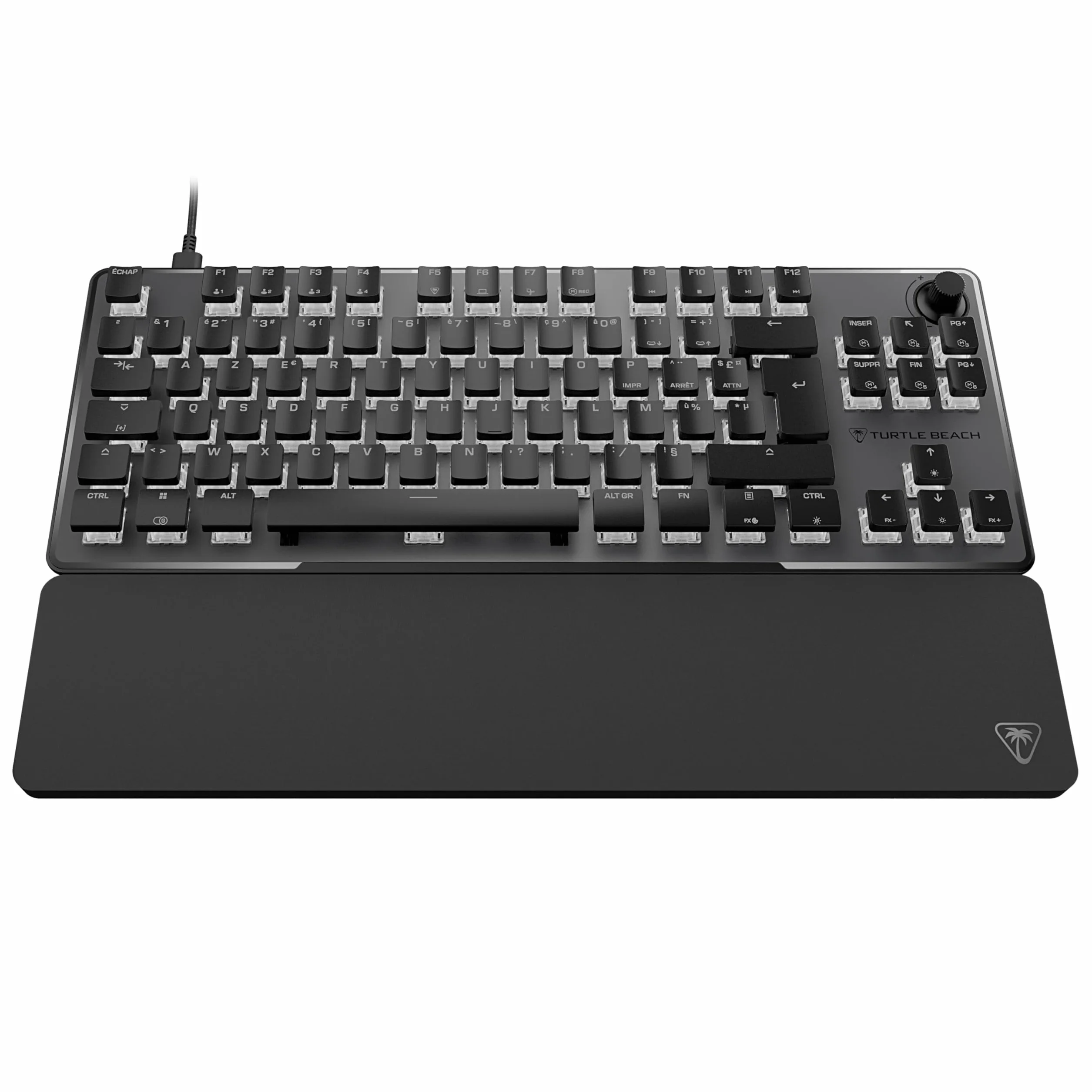Turtle Beach Vulcan II TKL Pro – magnetyczna klawiatura do gier RGB, analogowy przełącznik z efektem hali, przyciski medialne, podkładka pod nadgarstki, aluminiowa pokrywa
