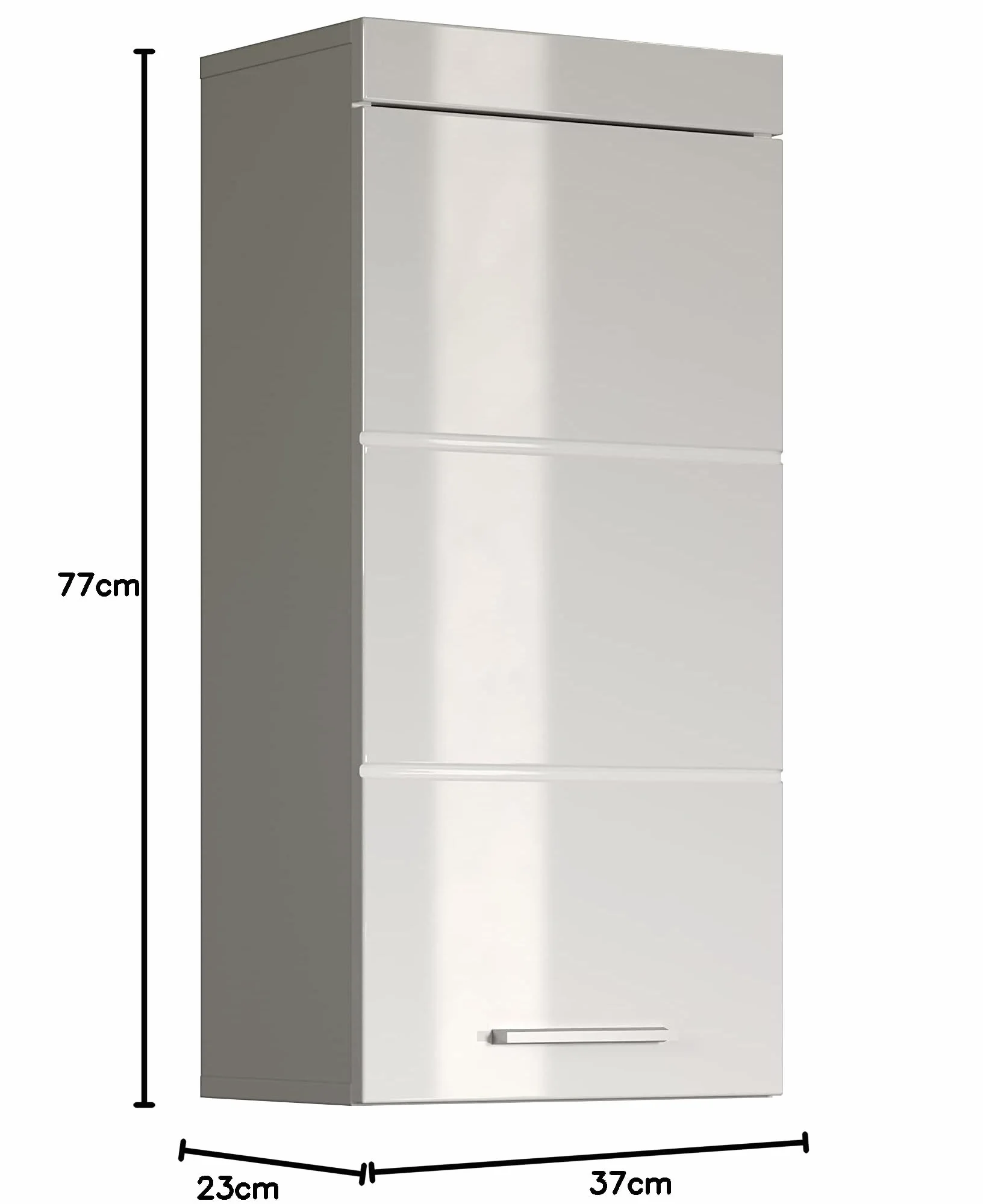 Trendteam Smart Living Szafka wisząca Amanda 37x77x23 cm biały wysoki połysk