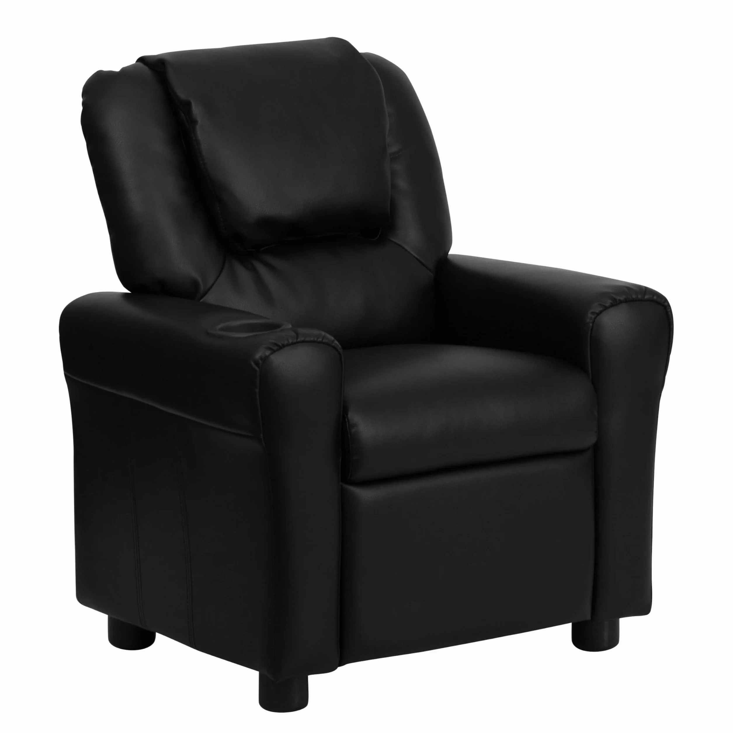 Flash Furniture Leżak dziecięcy skóra czarny 60.96 x 48.26 x 48.26 cm