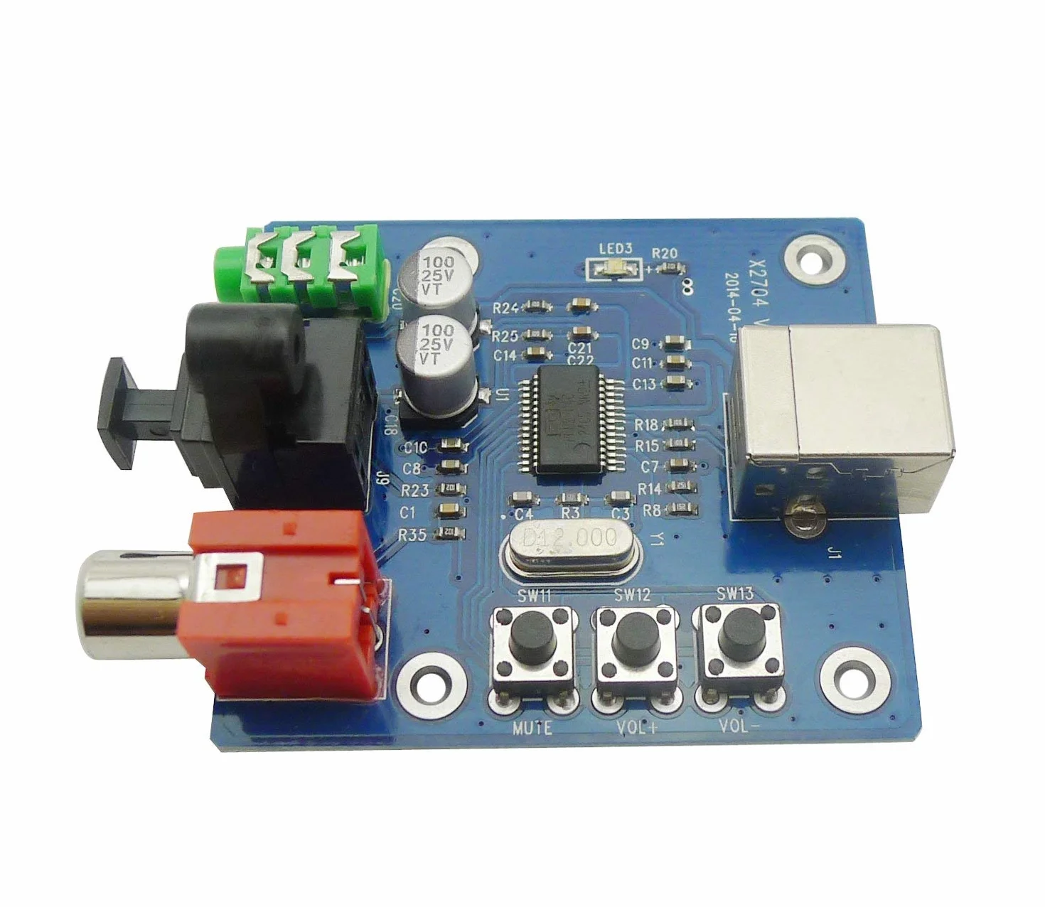 DollaTek PCM2704 USB DAC USB Power ?wiat?owodowe koncentryczne wyj?cie analogowe sz-11 dla Rasberry Pi Rasbian RaspBMC