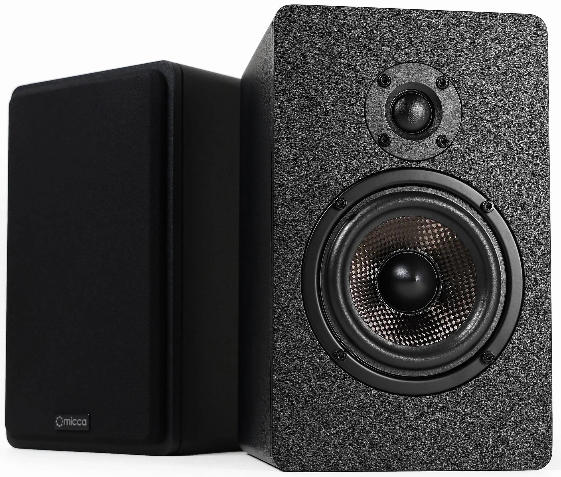 Micca MB42X G2 pasywne głośniki półkowe do kina domowego, stereo i pasywnego monitora bliskiego pola, 2-drożne (czarne, para)