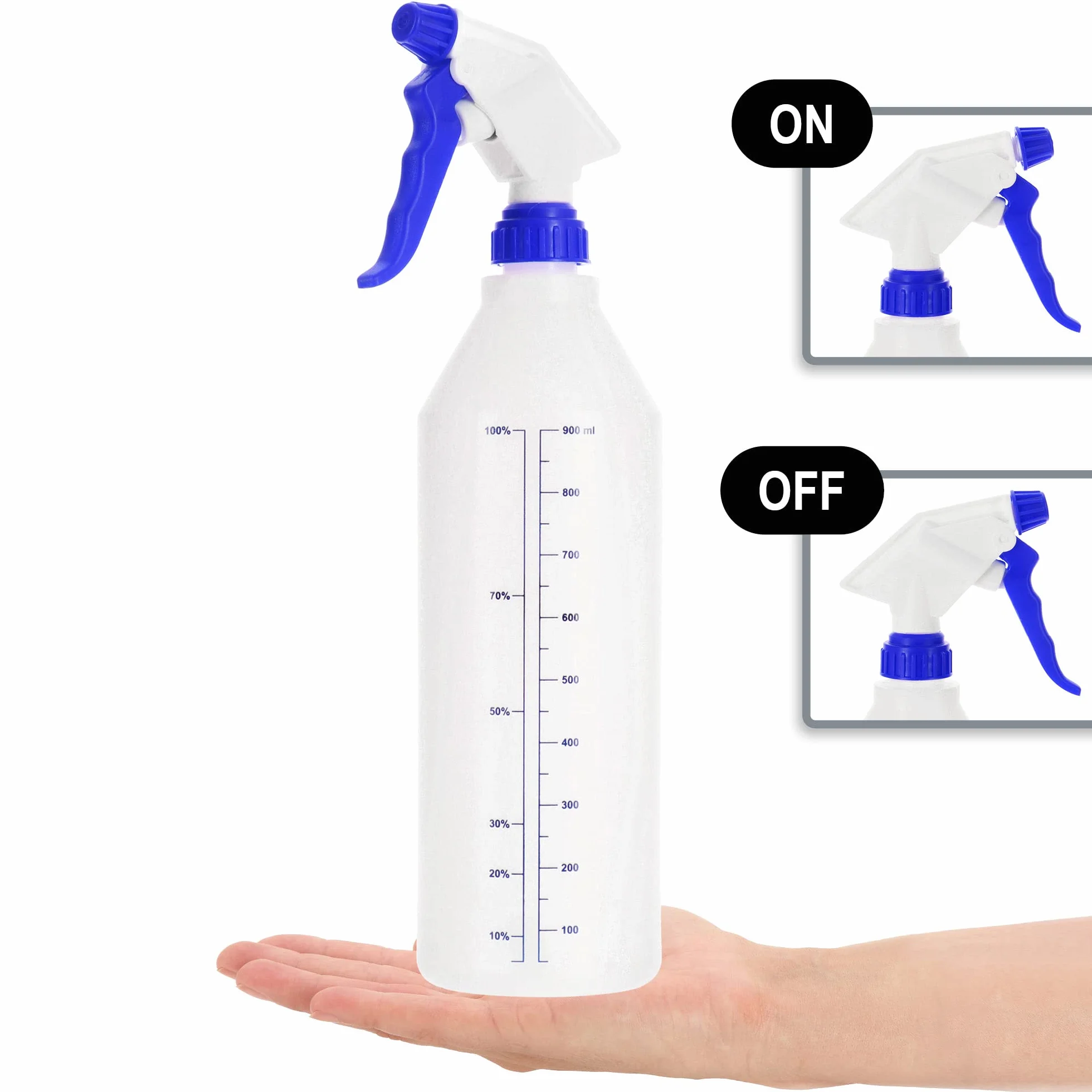 COM-FOUR® Rozpylacz chemicznie odporny 900 ml 2x spray 360° gwint 28/400