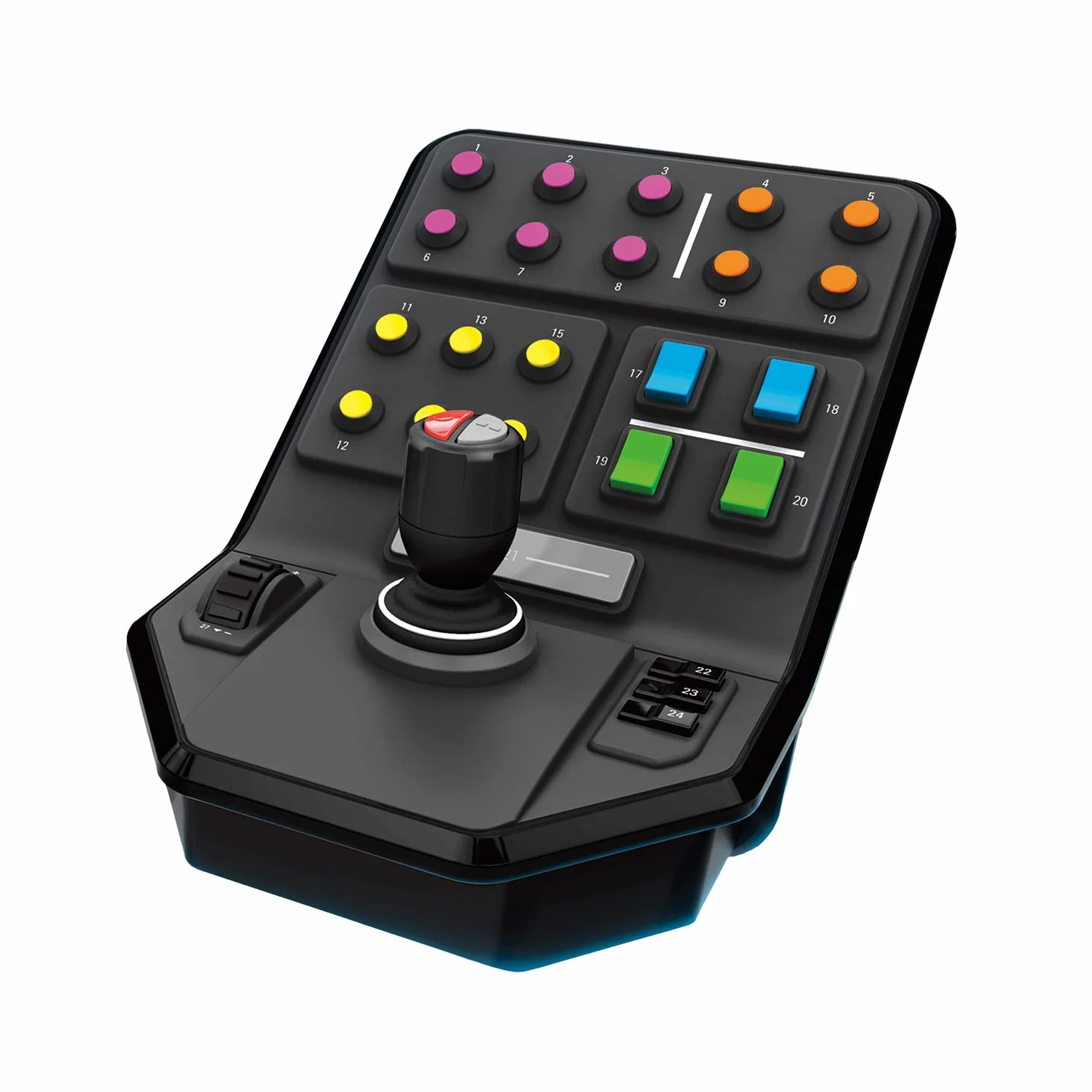 Logitech G Saitek Farm Sim Controller, Farming Simulator z pulpitem sterującym i kontrolerem, 25 programowalnych przycisków, Tempomat, regulacja gwintu śrubowego, złącze USB, PC/Mac/PS4, czarny