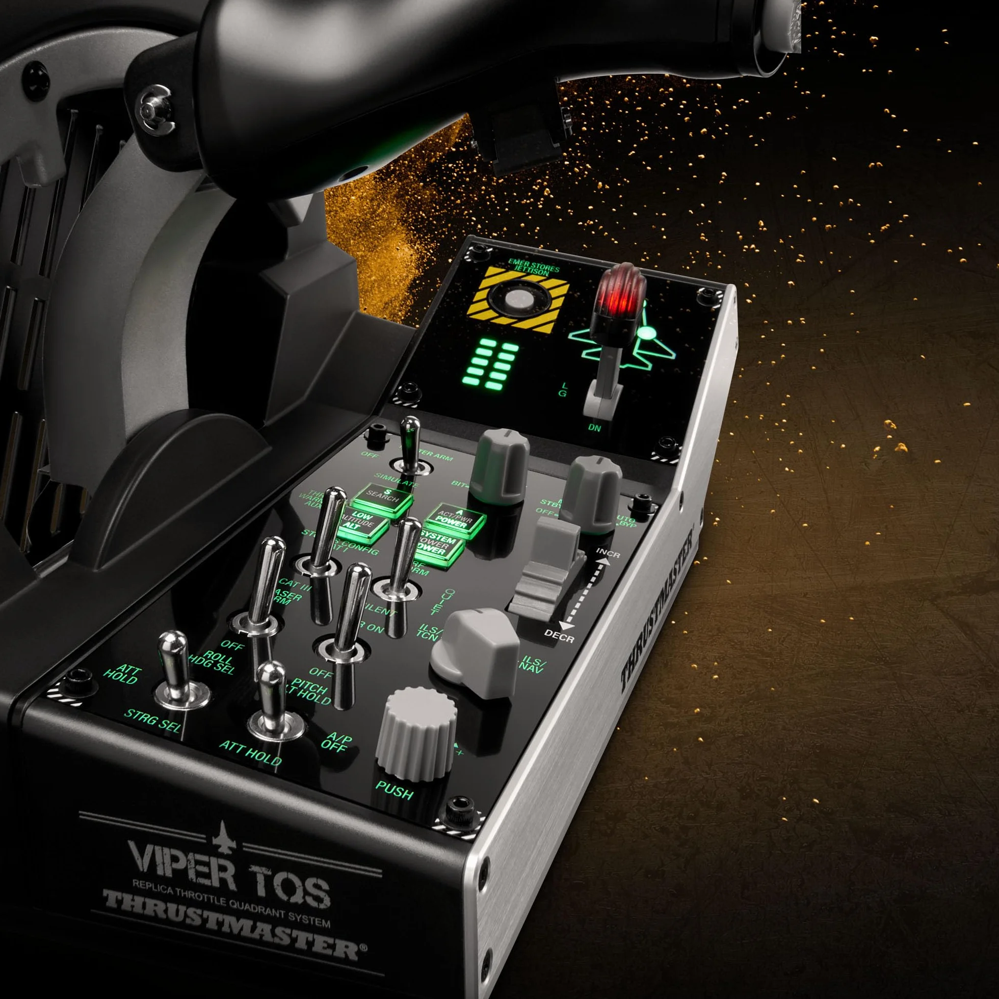 Thrustmaster Viper TQS Mission Pack dla PC, Metalowy Blok Przepustnicy, w Zestawie Przepustnica i Pulpit Sterowniczy, Precyzja Dzięki Efektowi Halla, 64 Przyciski Czynności, 6 Osi