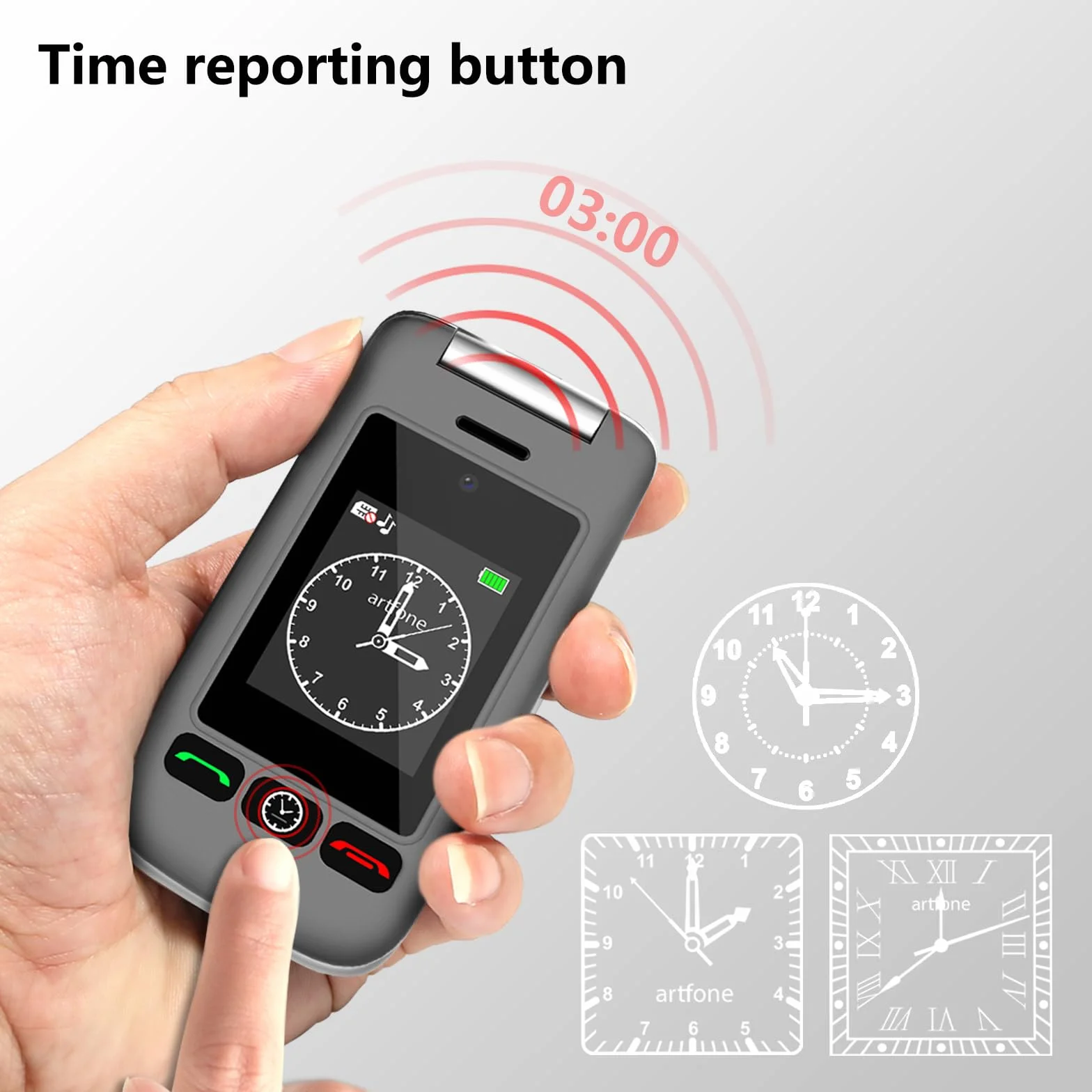 Telefon komórkowy dla seniorów Duże klucze z pokrywą Ekran 2,4+1,77 cala Przycisk awaryjny SOS Łatwy w użyciu aparat fotograficzny dla osób starszych,artfone D6 Flip 4G LTE, Czarny