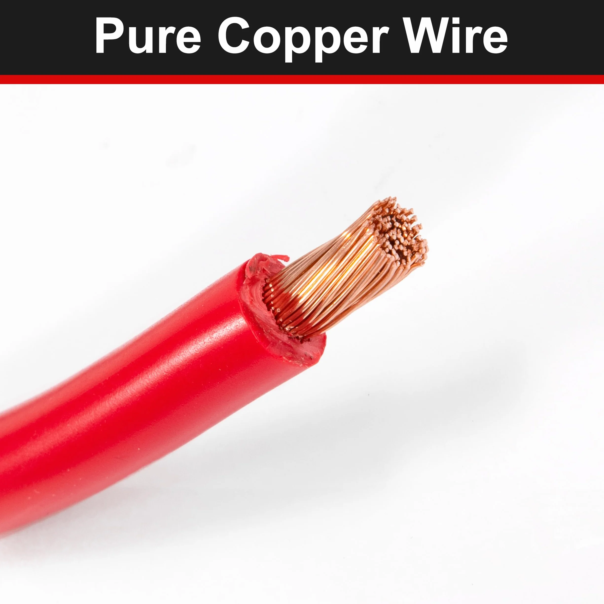 QIMEI-SHOP 2 x kabel do akumulatora samochodowego, 15 cm, 25 mm², kabel do akumulatora 3 AWG, 12 V, z M8, zaczepy, do samochodów ciężarowych, motocykli, morskich, słonecznych, czarny i czerwony