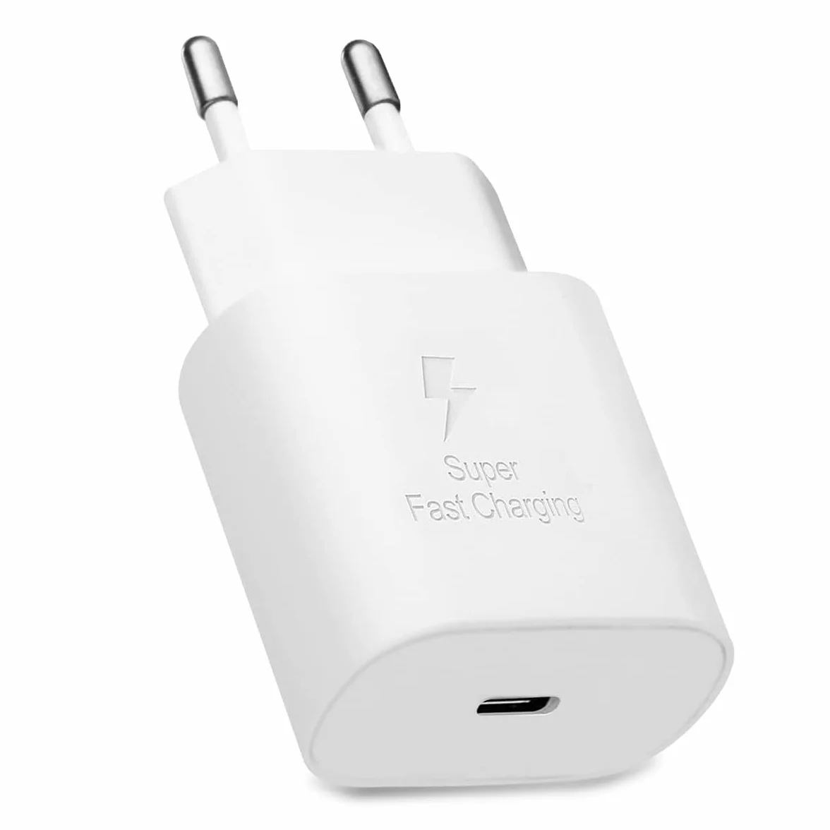 Szybka ładowarka do Samsung Galaxy A25, A15, A55, A35, A05s / S24+, S24 Ultra, S24, S23 FE... USB-C 25W TA-800 biała
