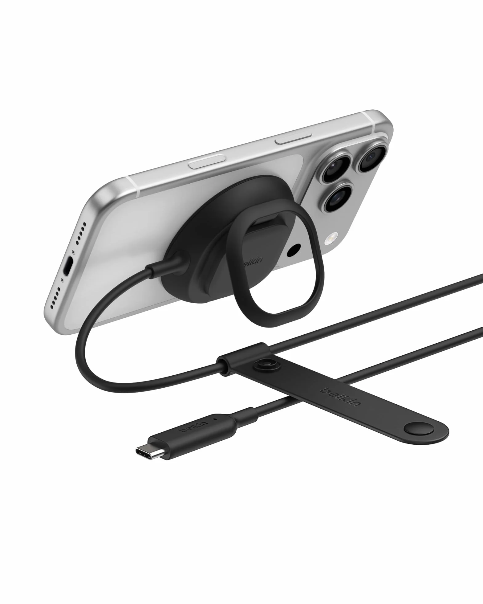 Belkin UltraCharge Ładowarka Magnetyczna z Qi2 25 W, Zgodna z MagSafe Podkładka do Ładowania Bezprzewodowego z Pasywnym Chłodzeniem, Podstawka do iPhone’a Serii 17, Pixelsnap, AirPods Pro – Czarna
