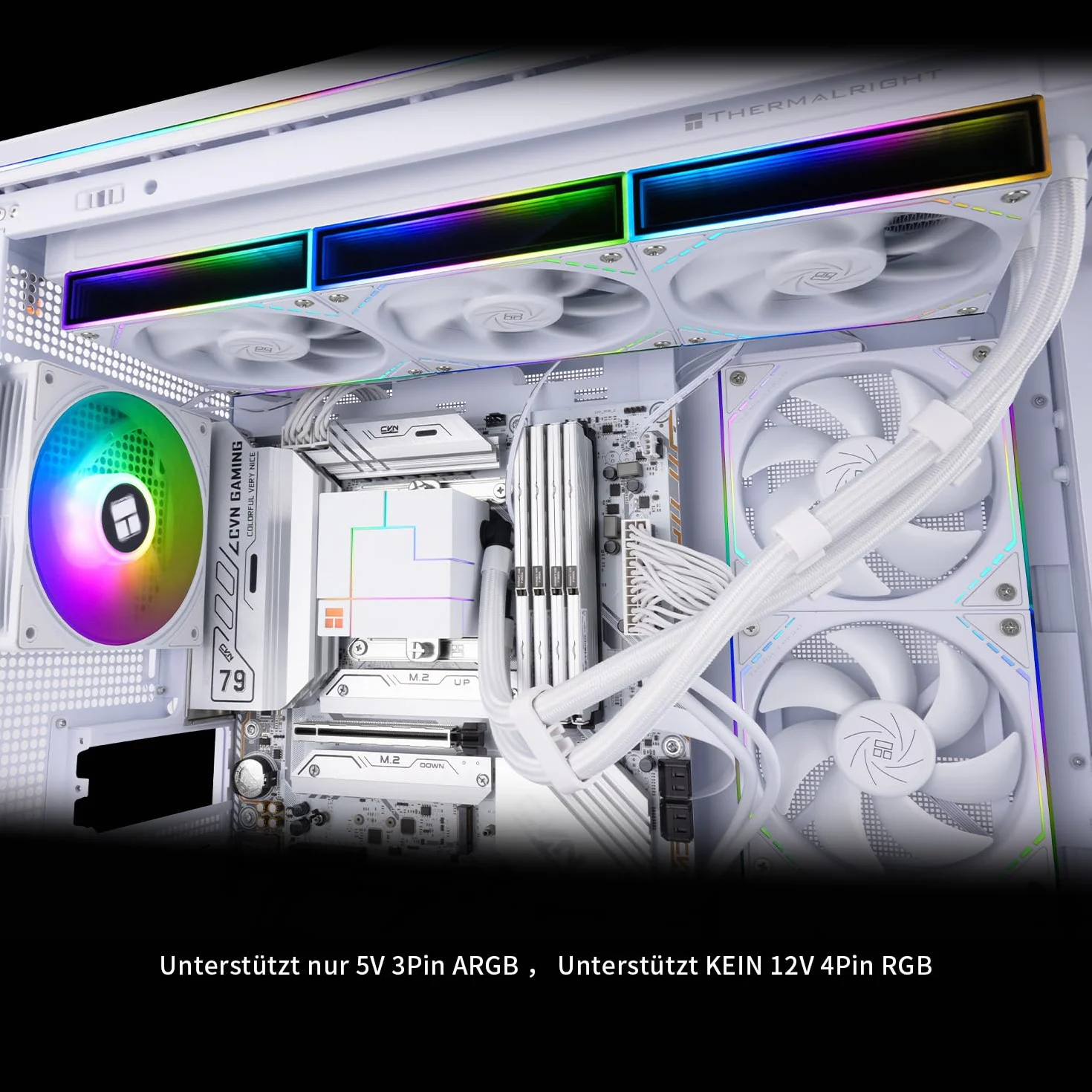 Thermalright Core Matrix 360 ARGB White V2 Chłodzenie CPU firmy, 360mm AIO, efekt świetlny nieskończonego lustra, prostokątna głowica pompy, kompatybilne z AMD/AM4/AM5, Intel LGA1851/1700/115x/1200