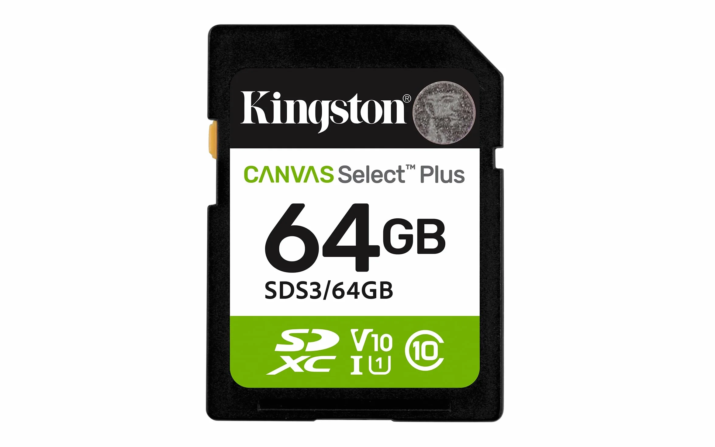 Kingston Canvas Select Plus Karta pamięci SD 64 GB SDXC Gen3 100 MB/s C10 UHS-I U1 V10 - SDS3/64GB