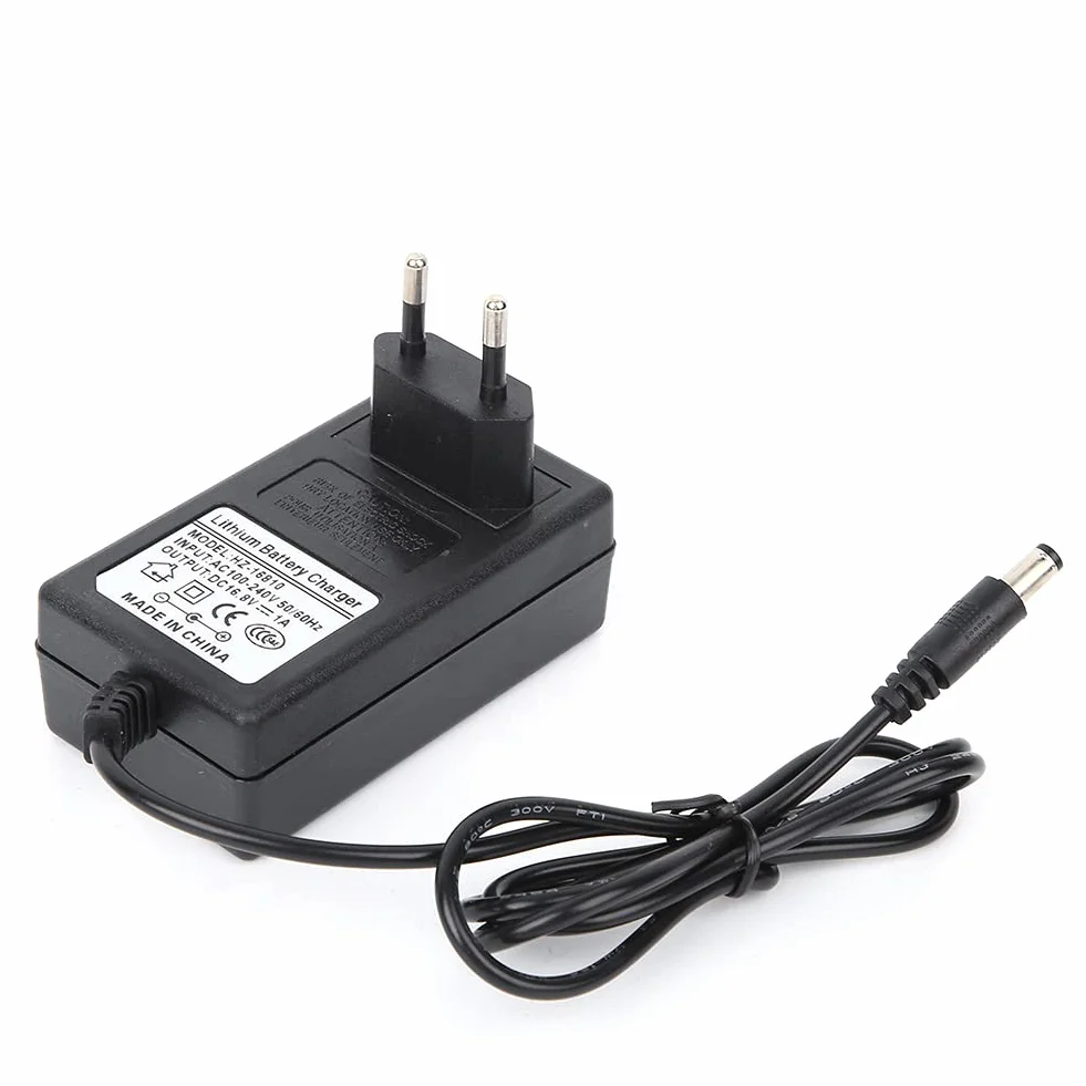 Adapter ładowarki do Masażu, Przenośny Plastikowy Adapter do Pistoletu do Masażu 100-240 V Adapter ładowarki do Masażu Profesjonalny Sprzęt do Masażu Wyposażenie(Norma europejska 16.8V)
