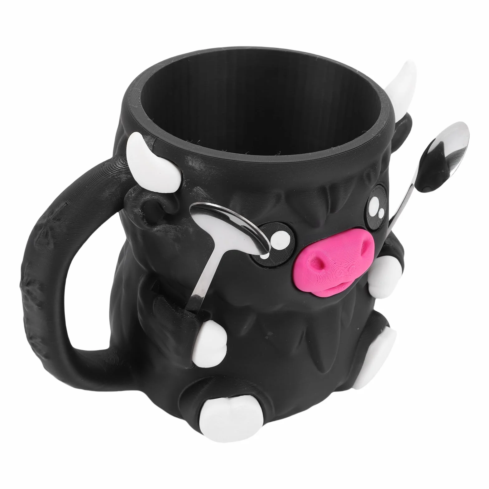 Bewinner Uroczy Uchwyt na Kufel lodowy. Izolowane ściany z Motywem Krowy Rasy Highland dla Entuzjastów Lodów (BLACK)