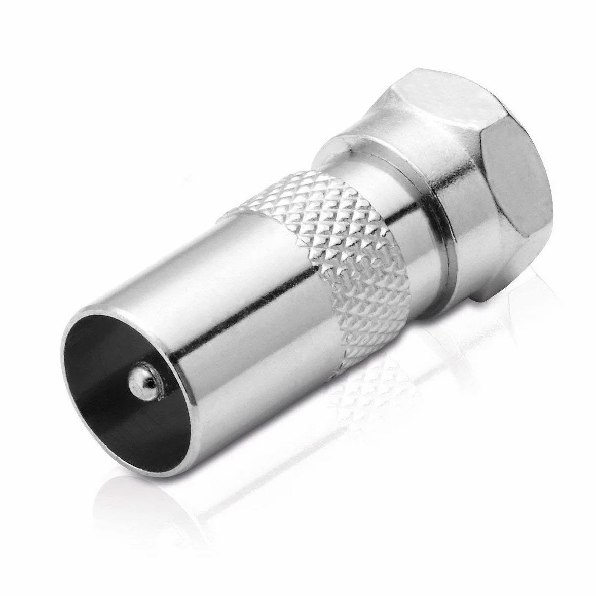 conecto Adapter wtyczka F na wtyk koncentryczny IEC, adapter antenowy między wtyczką F do kabla satelitarnego i IEC do BK i DVB-T (5 sztuk)