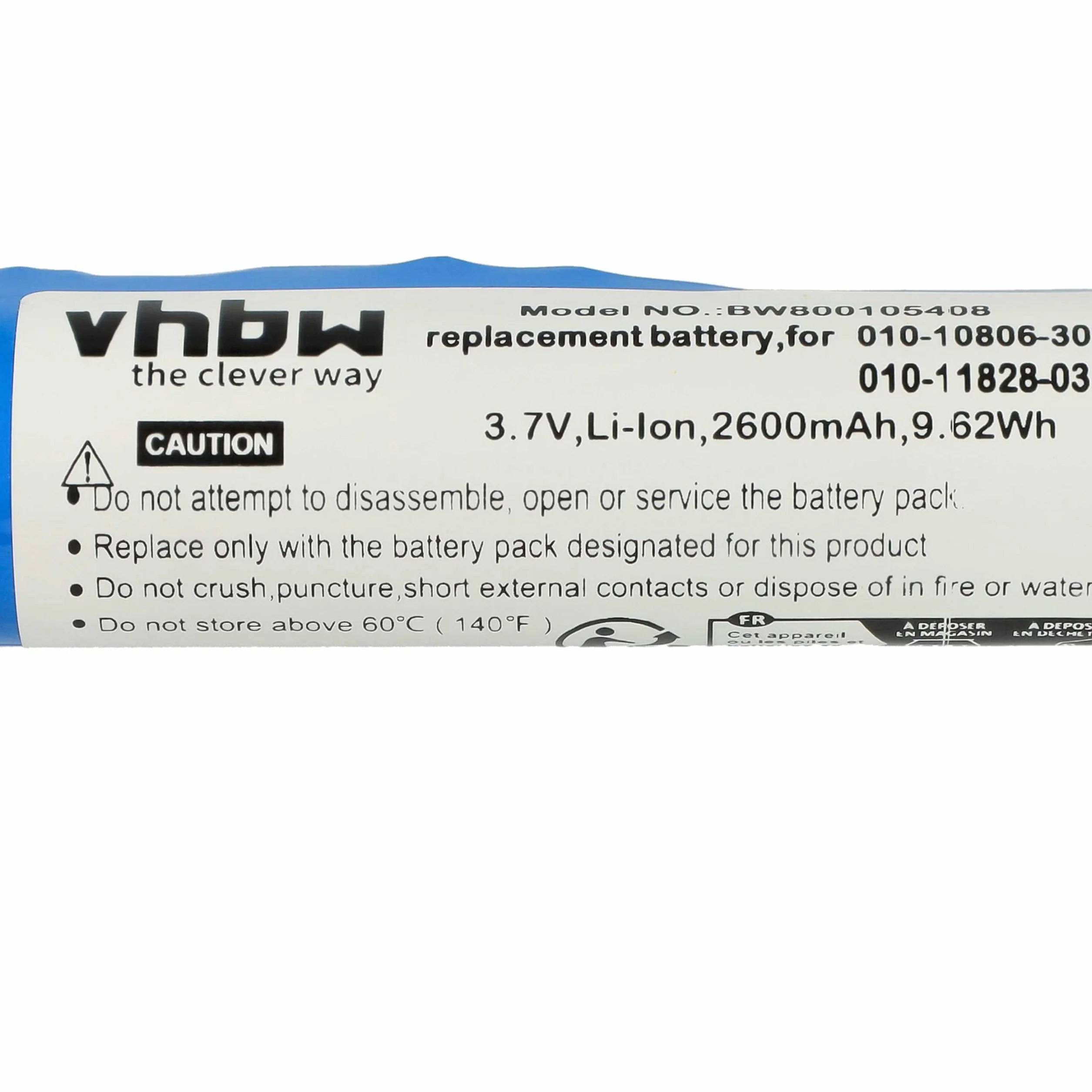 vhbw 2600 mAh (3,7 V) bateria do GPS Garmin Alpha, Alpha 100, DC50, DC50 obroża do śledzenia psów, TT10, TT10 urządzenie dla psów.