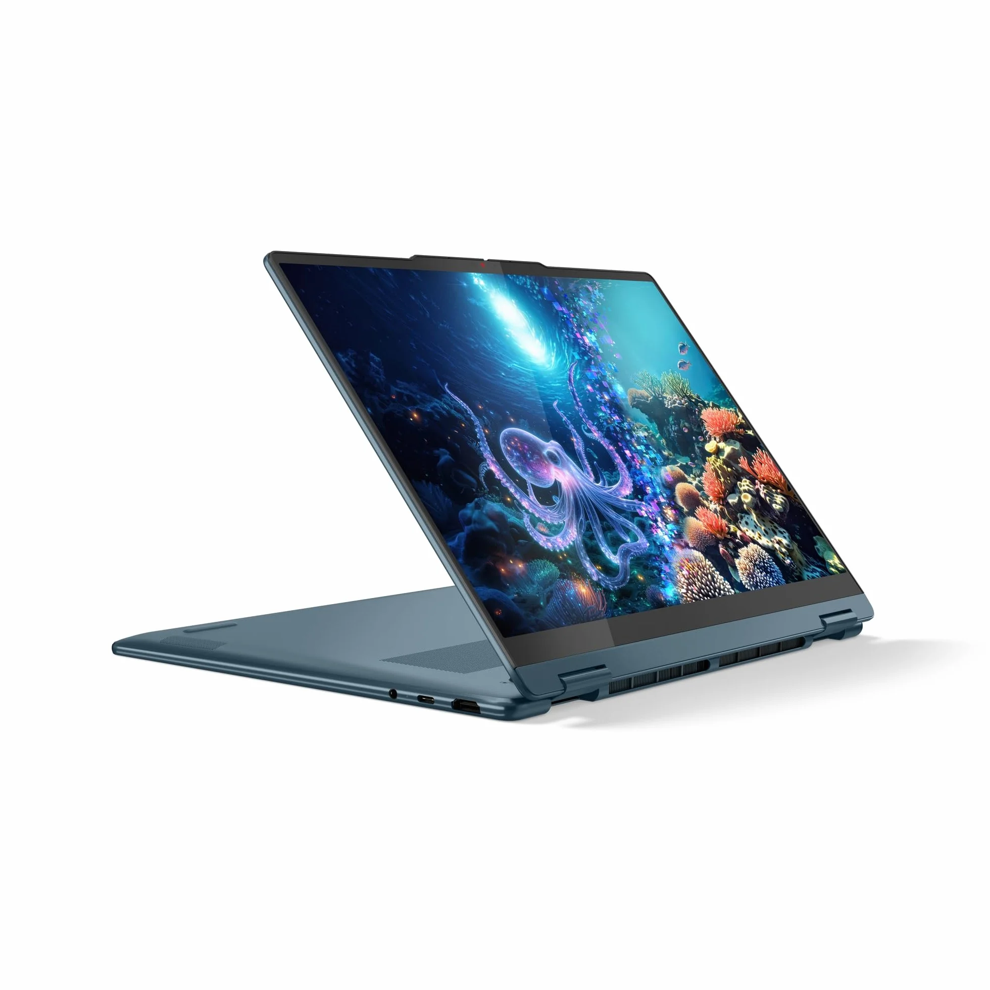 Lenovo Yoga 7 laptop 2 w 1, Copilot+, 14" WUXGA OLED, AMD Ryzen AI 7, 16 GB RAM, 512 GB SSD, AMD Radeon 860M, Win11, QWERTZ, Tidal Teal, 3 miesiące Premium Care, w zestawie etui dostępne wyłącznie w