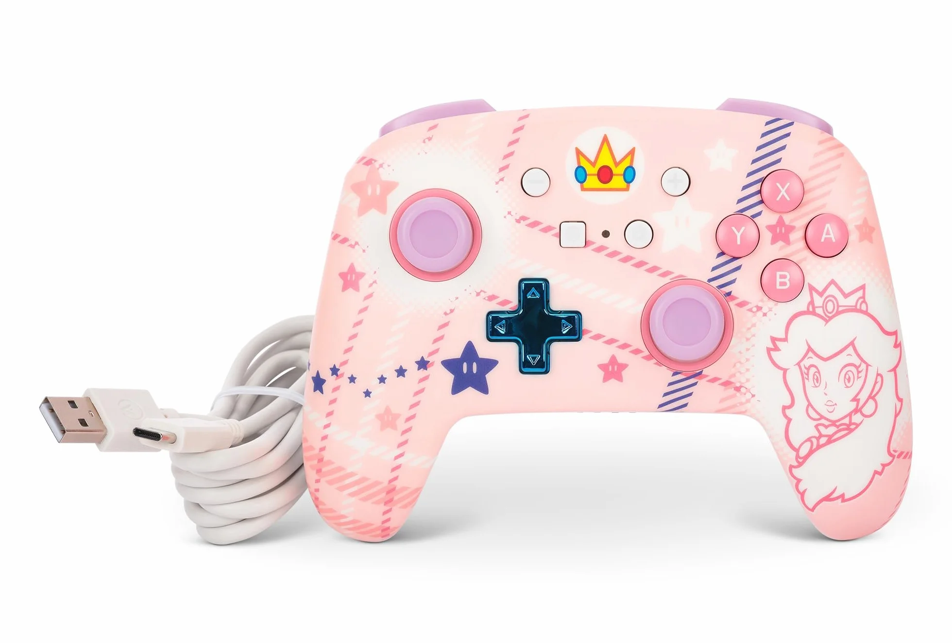 Ulepszony Kontroler Bezprzewodowy PowerA do Nintendo Switch - Szal Księżniczki Peach, Model OLED, Lite, Gamepad Bluetooth