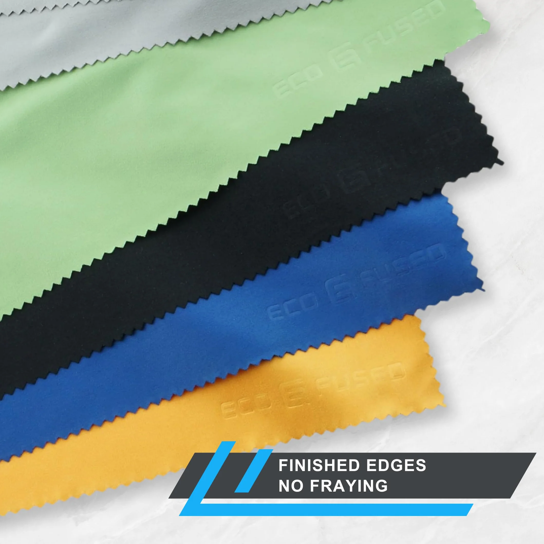 Eco-Fused XL Microfiber Cleaning Cloths - 5 Pack - 12 x 12 inch (30.5 x 30.5 cm) - Quickly Remove Fingerprints, Dust and Smudges from Tablet, TV and Notebook Screens without Scratches or Marks