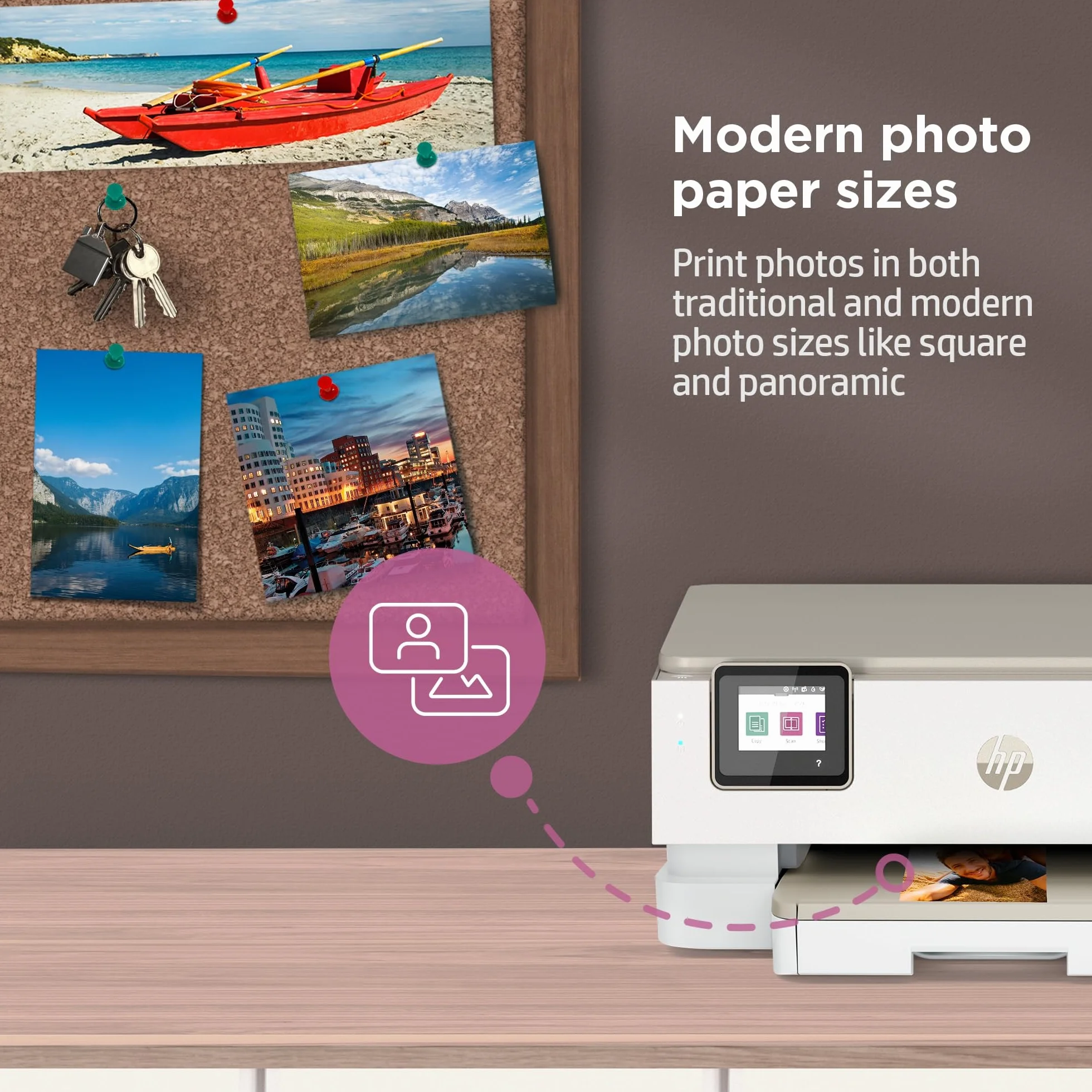 Drukarka HP Envy Inspire 7220e All In One - kolorowa drukarka atramentowa - 6 miesięcy Instant Ink w zestawie z HP+ (ksero, skanowanie, drukowanie, zdjęcie, A4, Recto/Verso, Wifi), biała