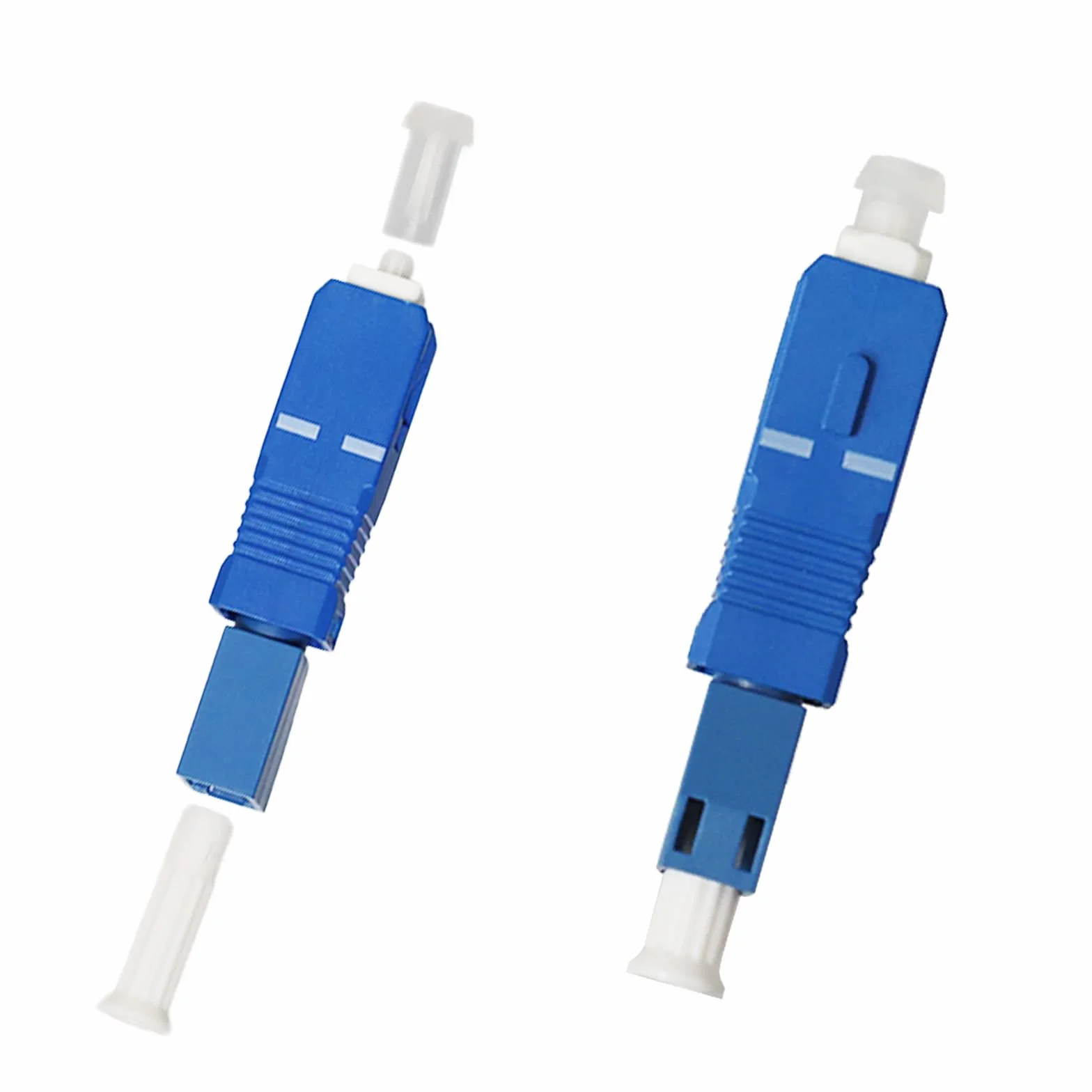 Adapter z włókna szklanego – 2 wtyczki SC na złącze LC, konwerter do FritzBox, modemu i puszki przyłączeniowej, kompatybilny z LC/SC APC
