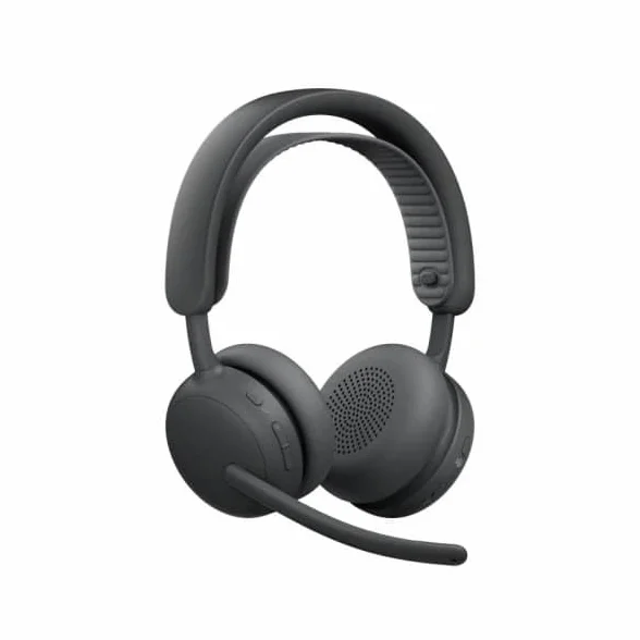 Logitech Zone Wireless 2 ES for Business - Bezprzewodowe słuchawki z redukcją szumów z adaptacyjną hybrydową ANC, Bluetooth, USB-C i USB-A, certyfikat Microsoft Teams - Grafitowy