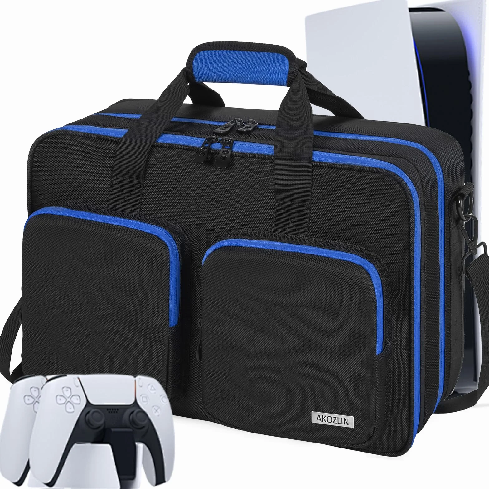 IPEB PS5 PS5 Pro PS4 Tasche, Ciemnoniebieski, Organizer kieszonkowy