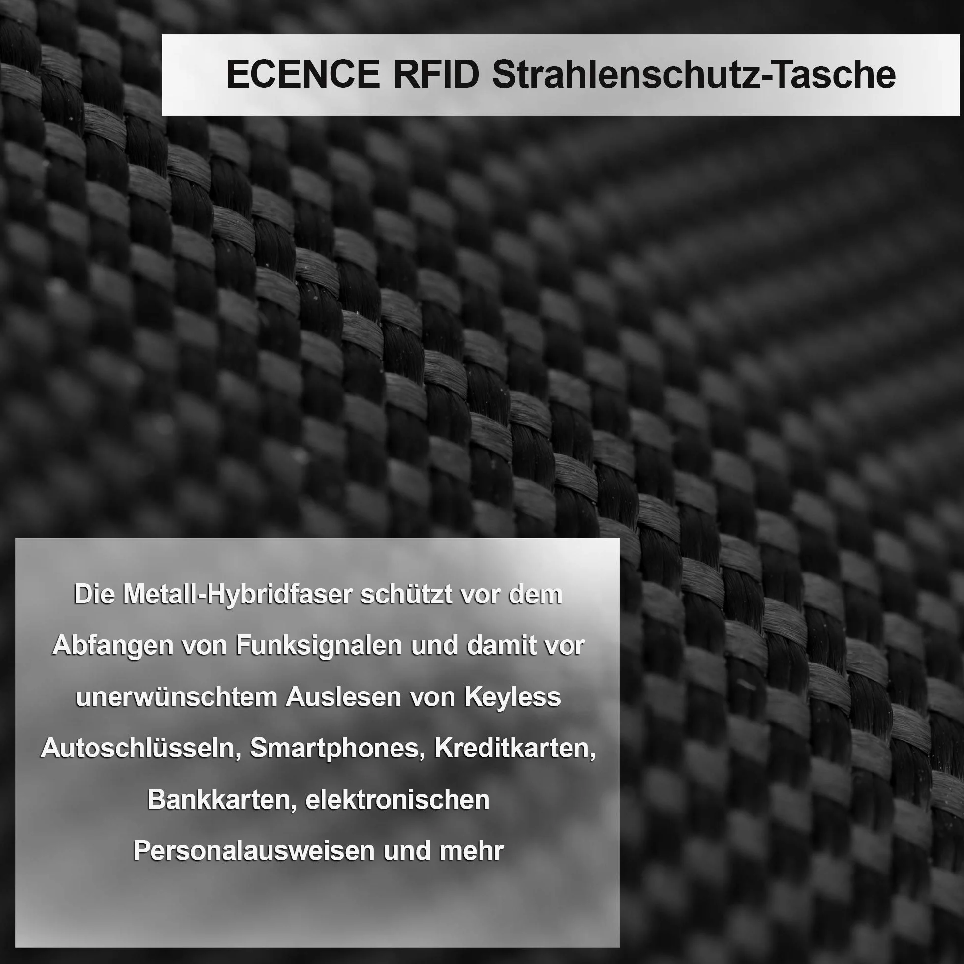 ECENCE 2x Etui RFID chroniÄ…ce przed promieniowaniem telefon komórkowy smartfon bez sygnaÅ‚u radio pokrowiec czarny