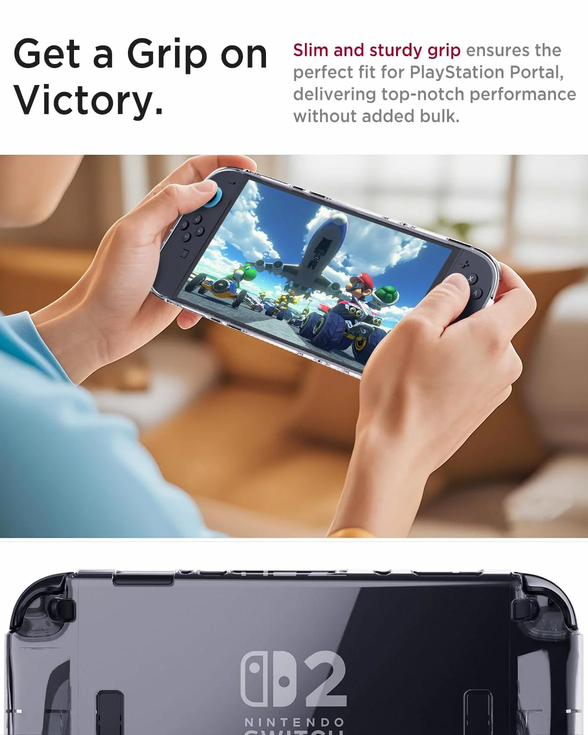 Miimall Przezroczyste etui kompatybilne z Nintendo Switch 2 2025, elastyczne tworzywo TPU, odporne na zarysowania, uderzenia, odporne na kurz, olejoodporne, ultracienkie, przezroczyste etui ochronne