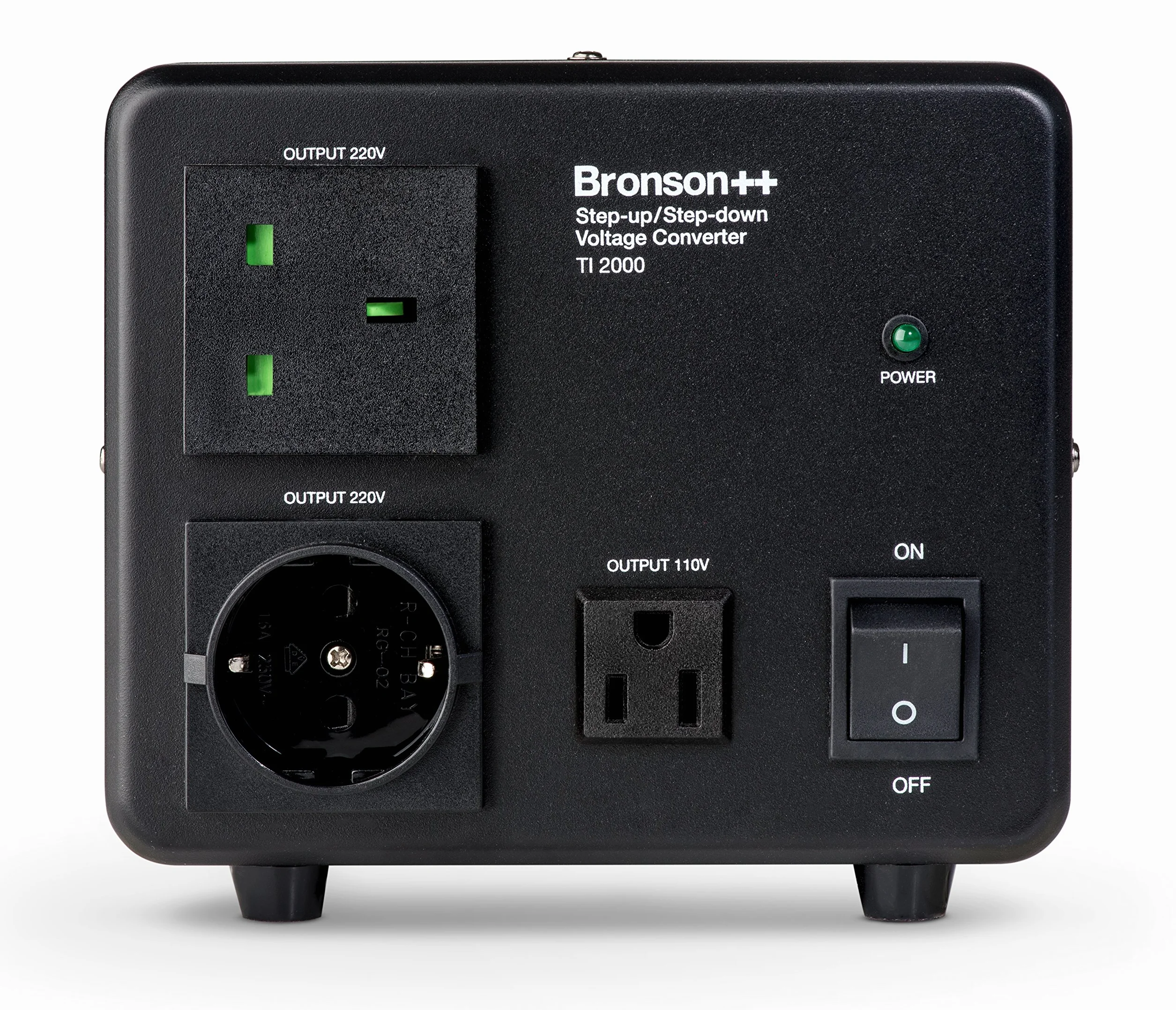 Bronson++ TI 2000 - Transformator 110 V USA Toroidalny 2000 Wat - WejÅ›cie/wyjÅ›cie 220V/110V Reversible Bronson 2000W