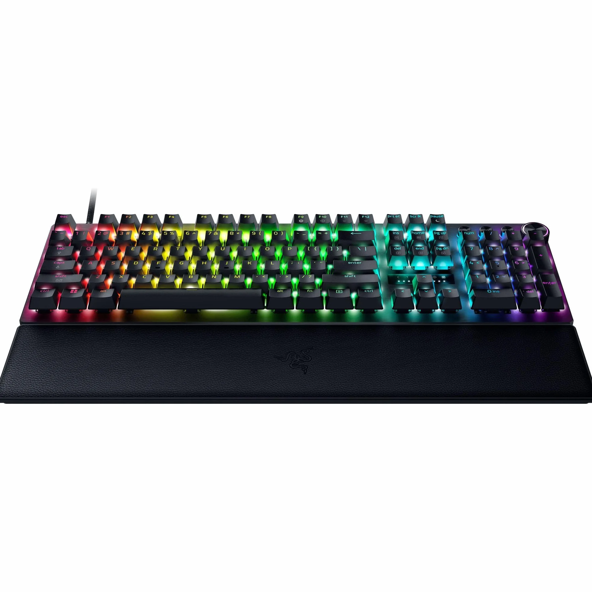 Razer Huntsman V3 Pro 8KHz mechaniczna klawiatura gamingowa 8KHz HyperPolling pomarańczowe przełączniki dotykowe Snap Tap Rapid Trigger QWERTY US Czarny