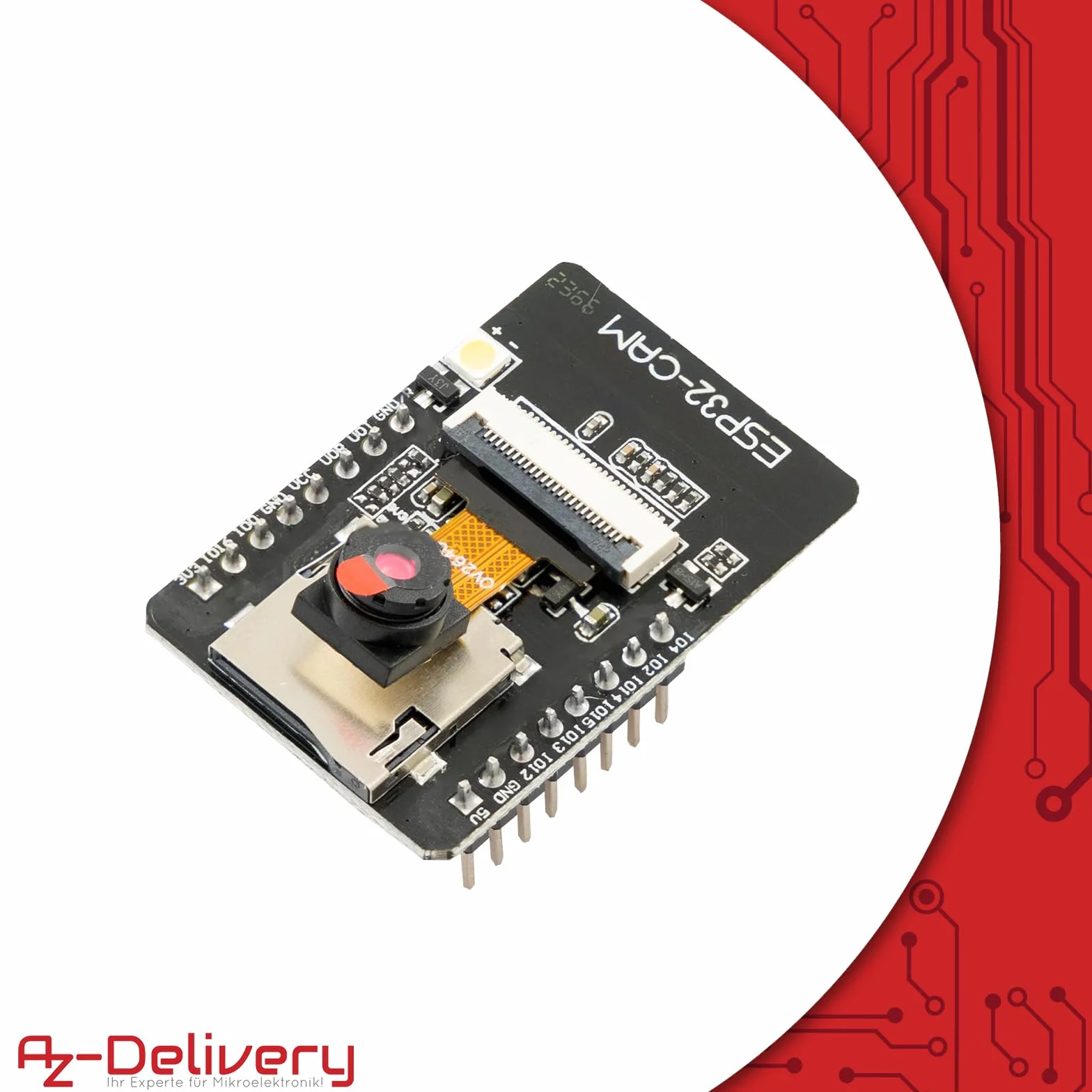 AZDelivery Moduł kamery ESP32 + Bluetooth ESP32 5V dwurdzeniowy 32-bitowy procesor z płytką rozwojową aparatu 2MP kompatybilny z Arduino, w tym e-book!