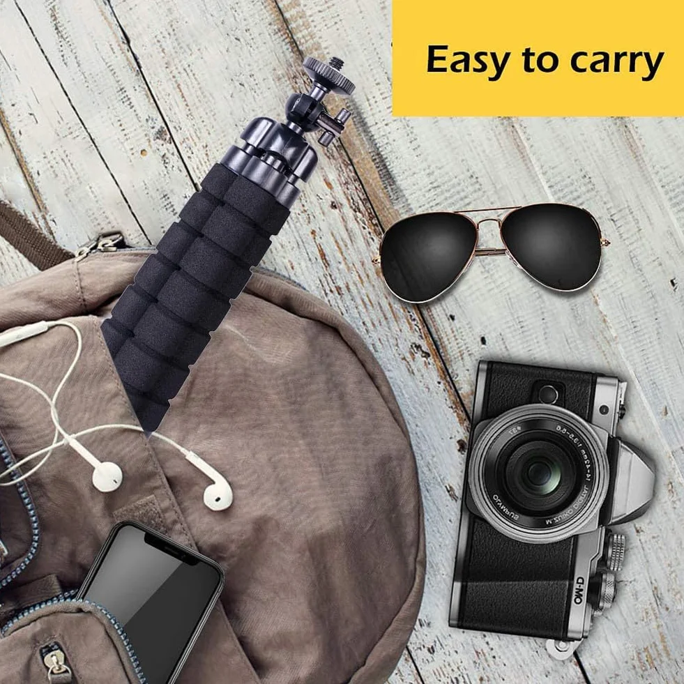 Stojak Trójnożny Na Telefon Komórkowy,Mini Statyw Podróżny,Elastyczny Statyw Z Uniwersalnym Klipsem,360° Uchwyt Na Telefon Tripod,Przenośny I Elastyczny Statyw,Uniwersalnego,Kiuiom