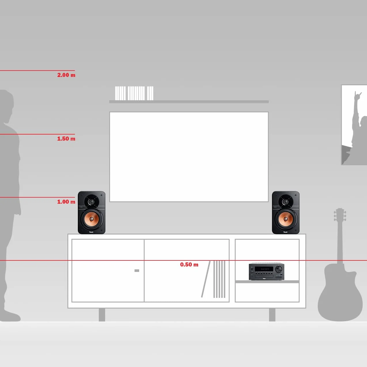 Teufel Ultima 20 - Głośnik półkowy HiFi, kompaktowy i mocny, wtyczka fazowa, precyzyjny dźwięk, system 2-drożny, konstrukcja bass reflex - czarny