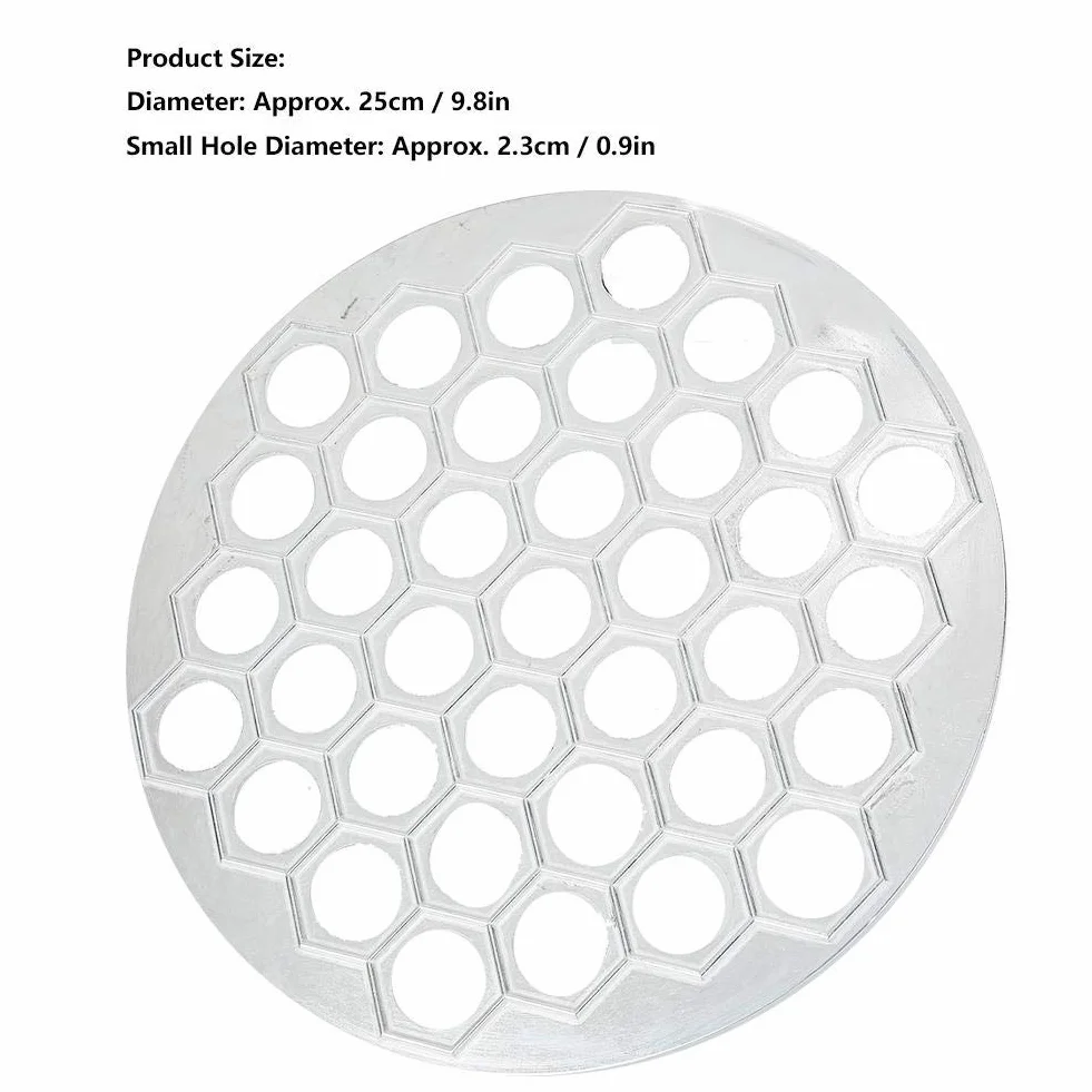 Forma do pierogów, domowe DIY narzędzia do pierogów ze stopu aluminium z 37 małymi otworami srebrne pierogi ekspres przybory kuchenne