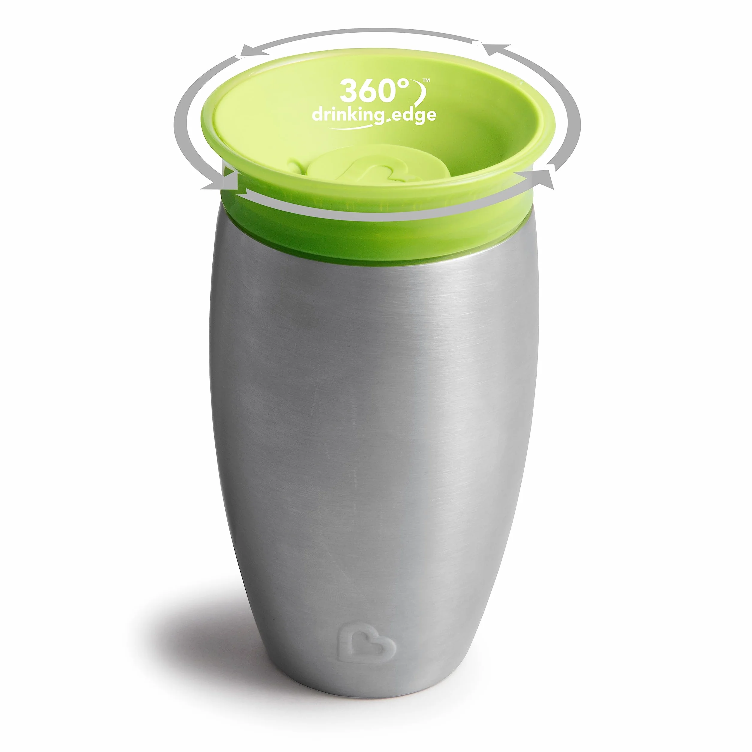Kubek niekapek Munchkin Miracle 360 stal nierdzewna 296 ml zielony