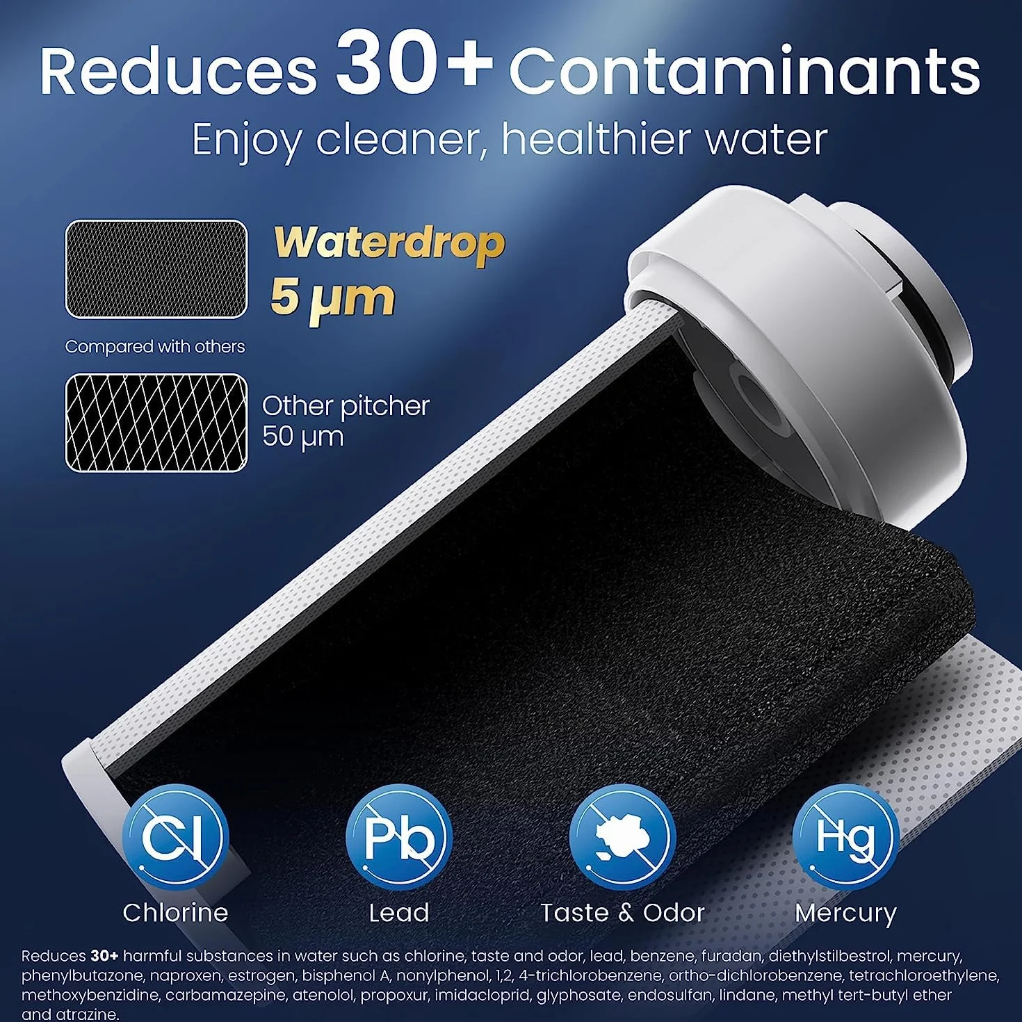 Waterdrop Zamiennik filtra wody do WD-ED01, 3 opakowania