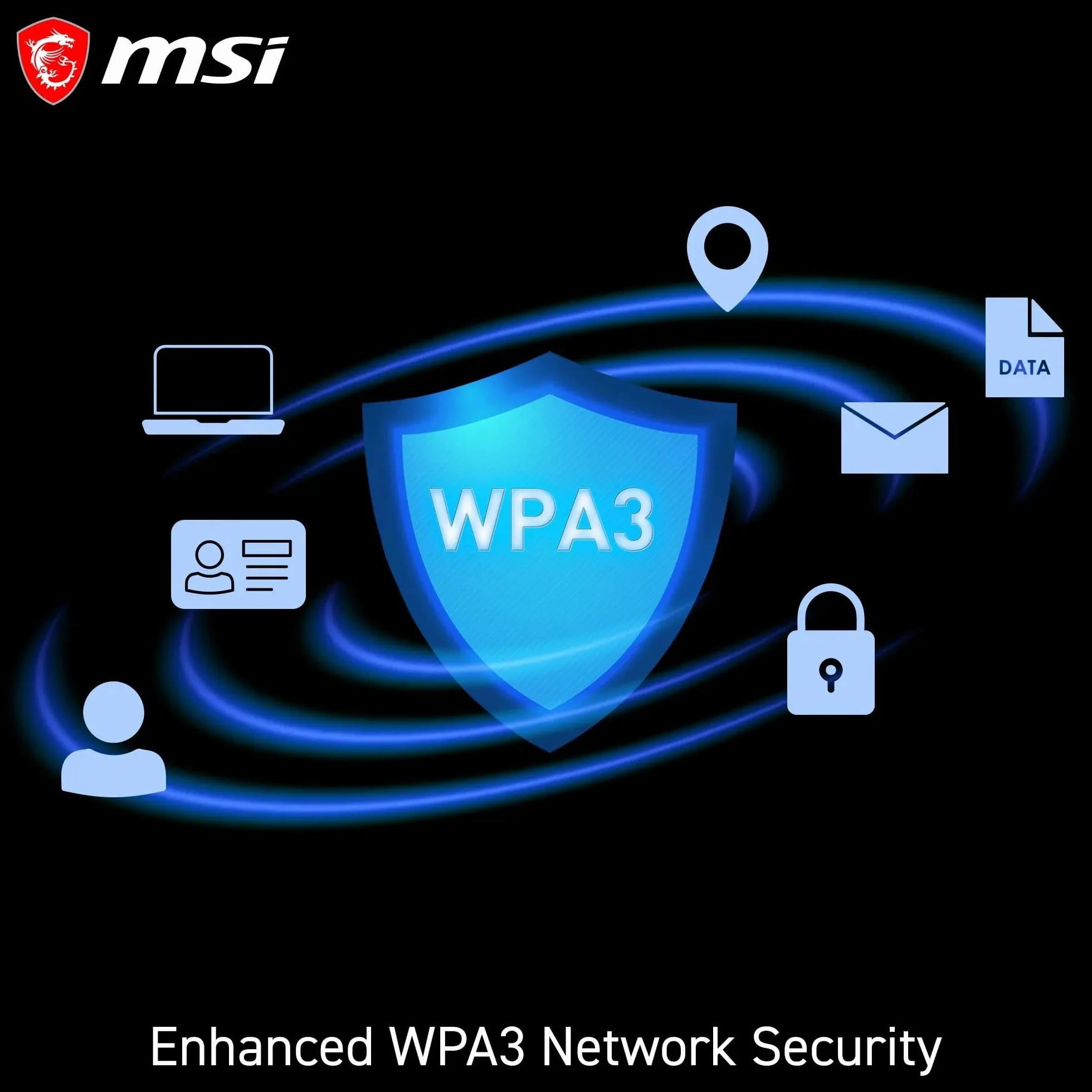 MSI Herald BE9400 7-pasmowa karta PCIe WiFi do komputera stacjonarnego, Bluetooth 5.4, 6 GHz, MLO, 320 MHz, 5,8 GB/s