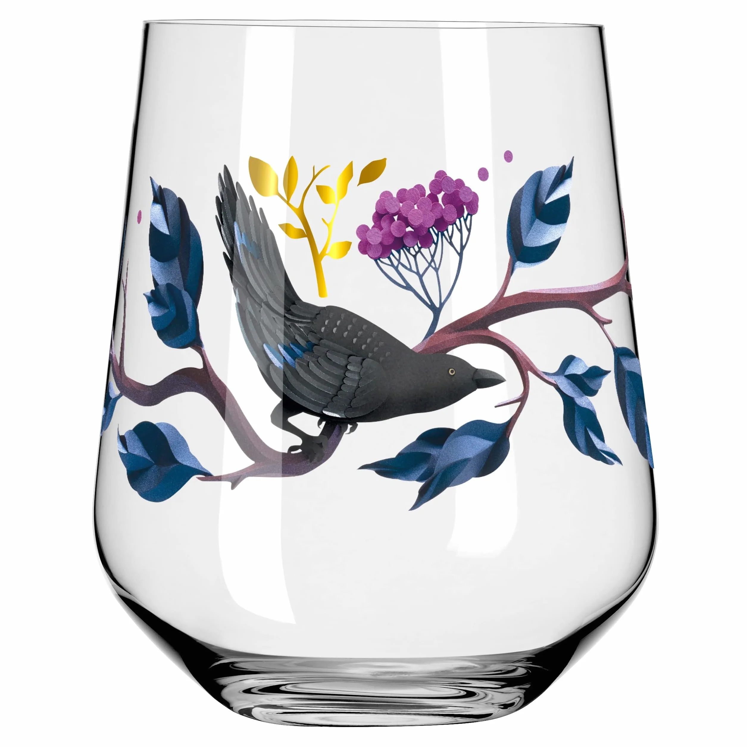 RITZENHOFF 3801002 zestaw kieliszków do ginu, 700 ml, seria Botanic Glamour nr 1, 2 sztuki kubków ze światami papieru - Made in Germany