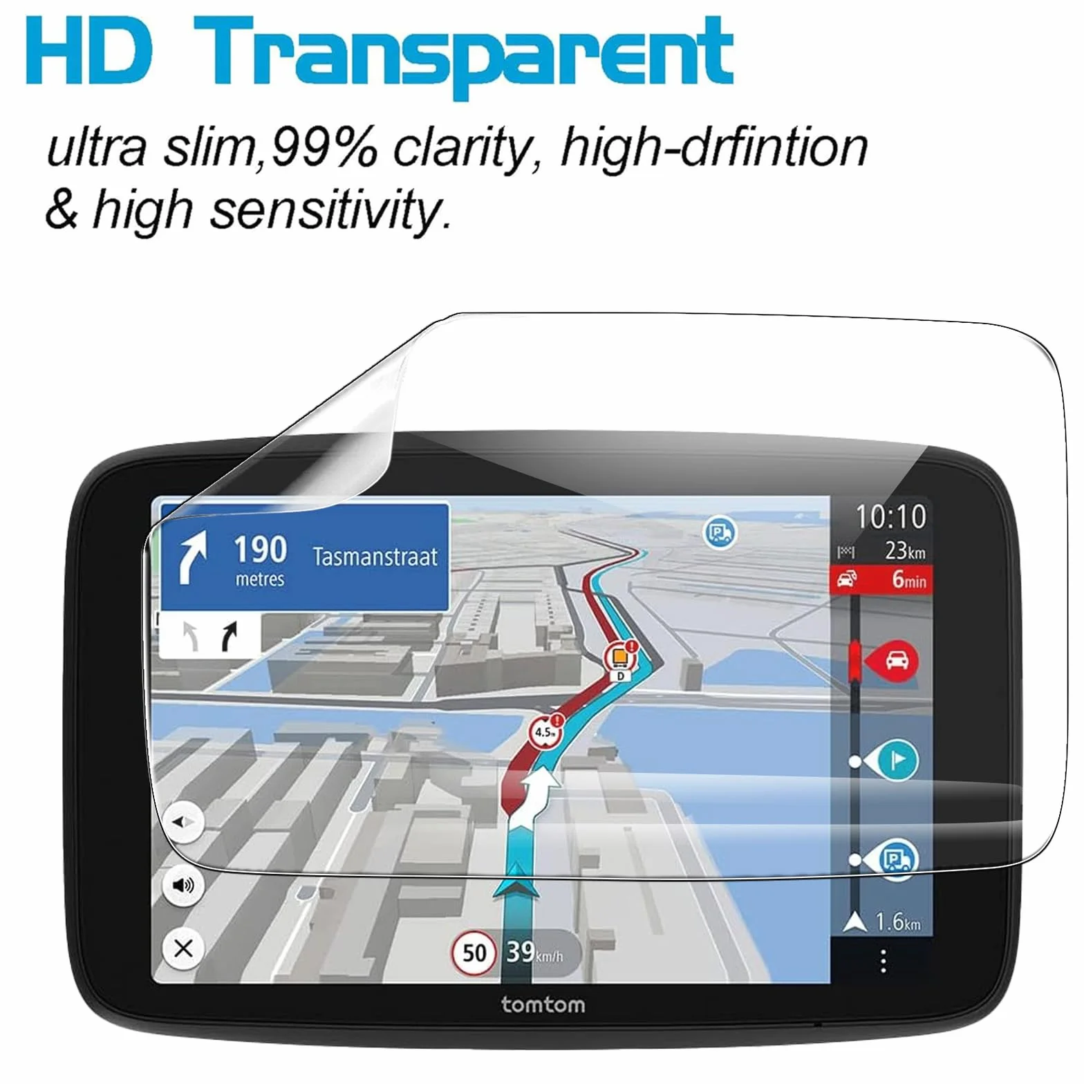 Ochraniacz ekranu do Tomtom GO Expert Plus 7 cali, [2 sztuki] Odporna na zarysowania elastyczna folia ochronna dla zwierząt domowych, bez pęcherzyków, HD ultracienka folia ochronna na ekran