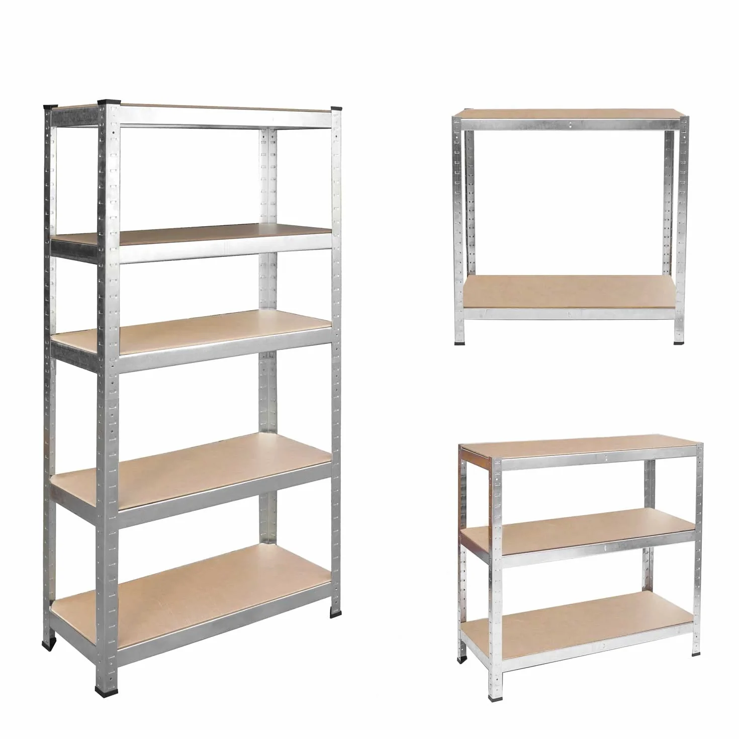 Humberg Półka garażowa metalowa Obciążenie do 875 kg 5 półek 30 x 90 x 180 cm Srebrny