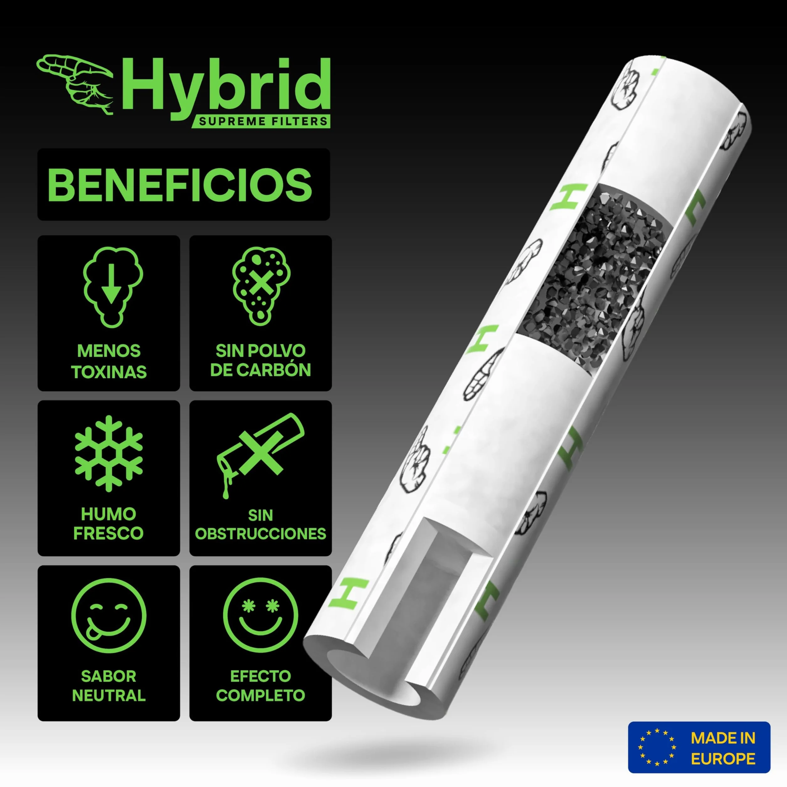 Hybrid Slimfilter Filtry, Biały, 250 sztuk