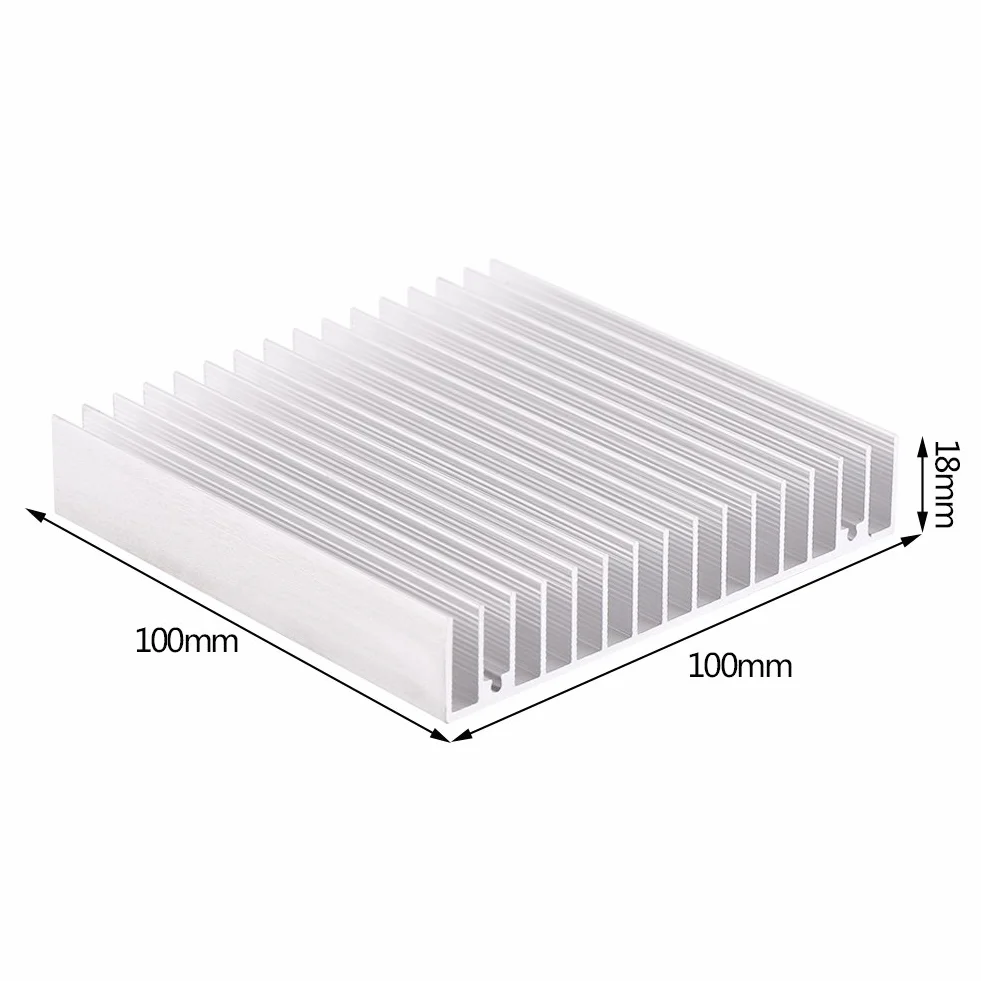 Radiator aluminiowy Dobra płetwa radiatora Chłodzenie przewodności cieplnej 100 * 100 * 18 mm