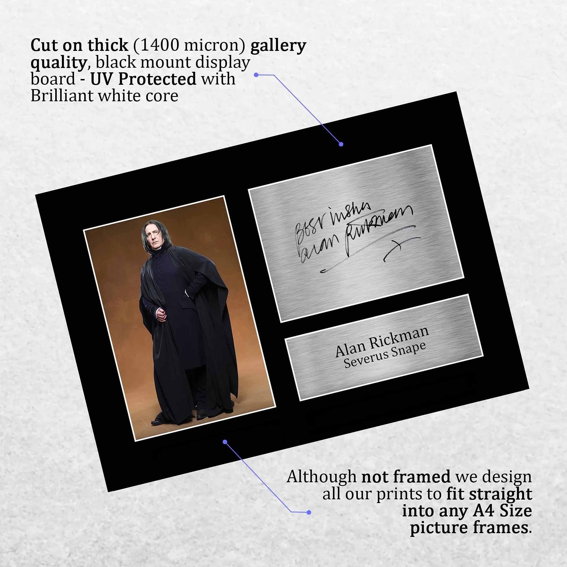 A4 Alan Rickman Severus Snape Harry Potter prezent podpisany autografem